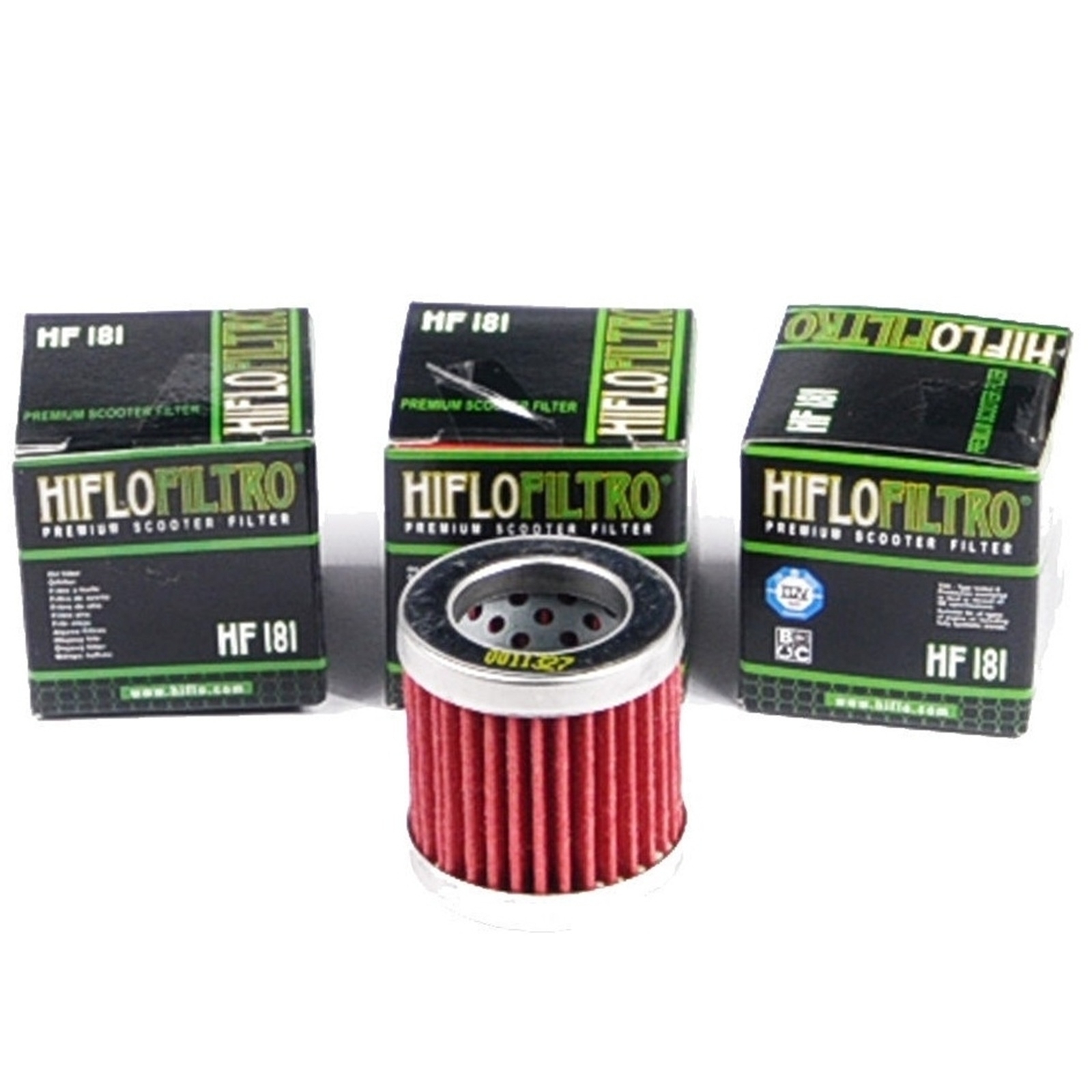 3x Hiflo HF181 Ölfilter für Aprilia Habana Italjet Piaggio Sfera Liberty Hexagon Vespa ET4 125