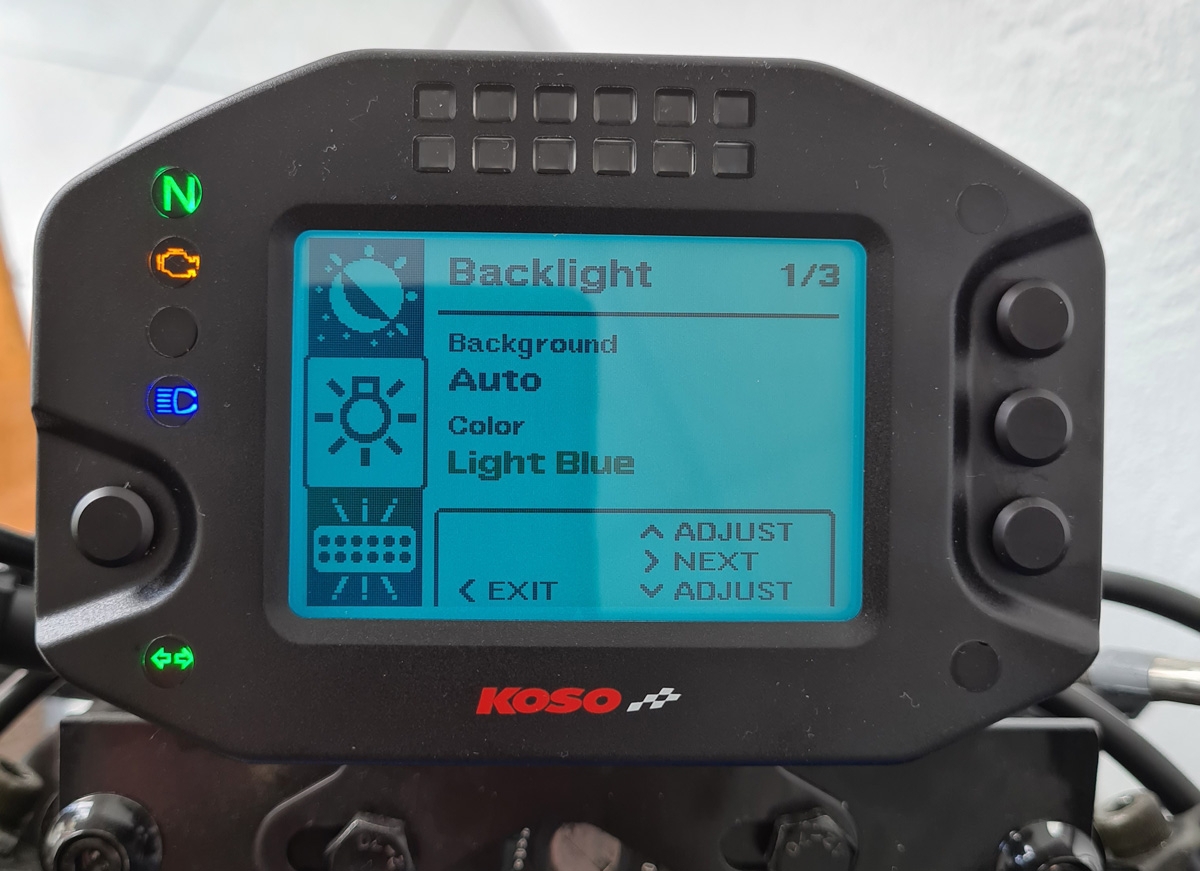 KOSO RS2 Multifunktions-Cockpit Tachometer Drehzahlmesser RPM Temperatur