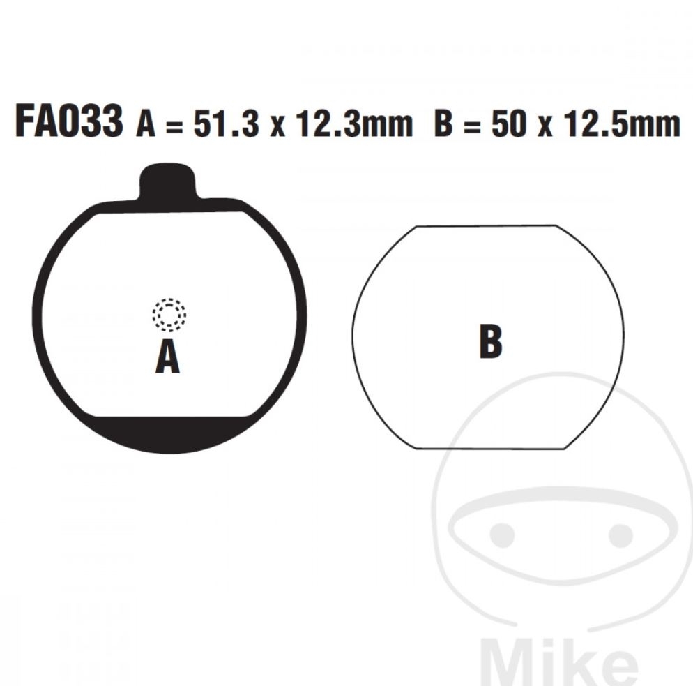EBC Bremsbeläge FA033 für Kawasaki KH 250 400 500 S3 Z 400 Z 650 750 900 1000