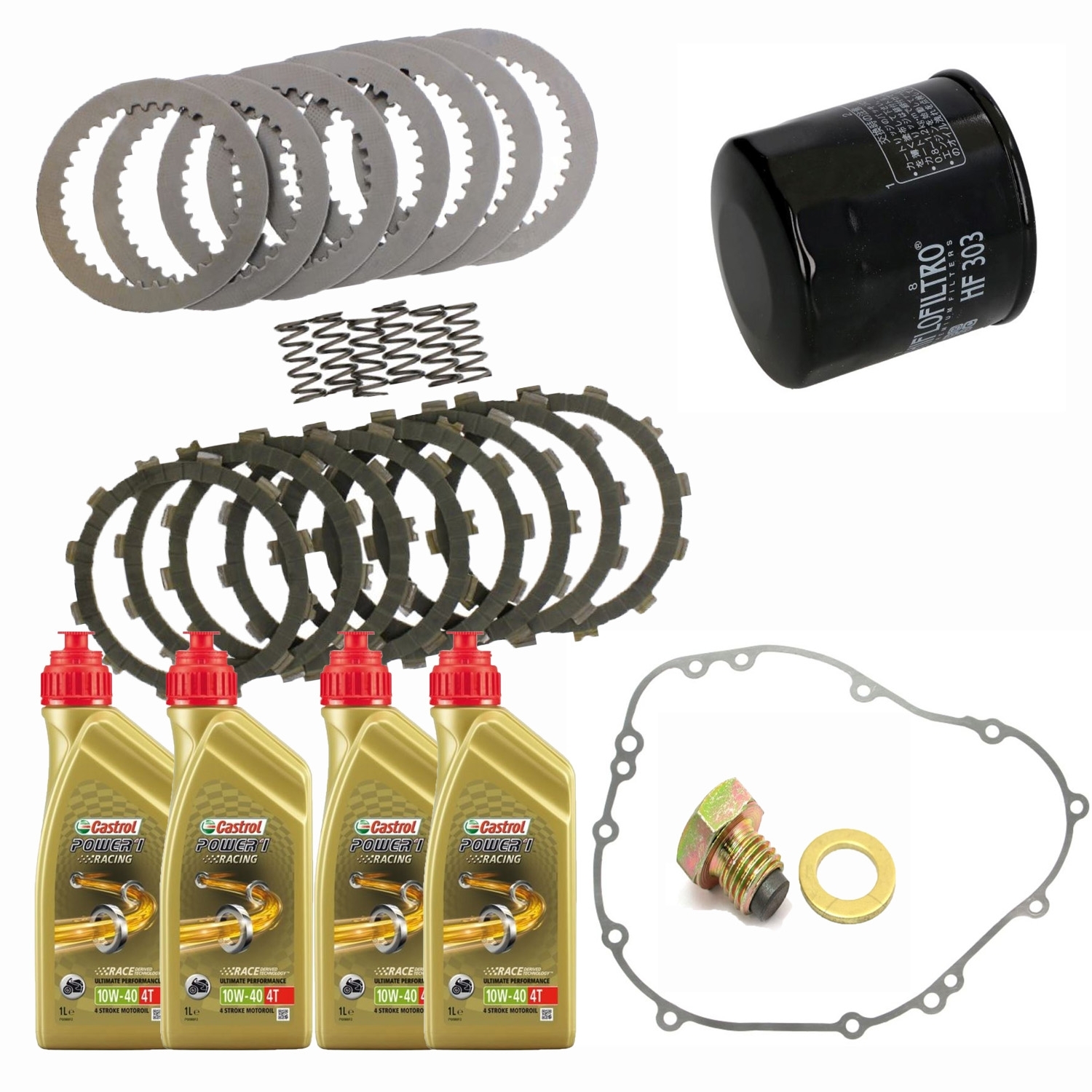 Kupplung für Kawasaki Ninja ZX6R ZX 6 R 600 P R 2007-15 Satz Dichtung Öl Filter Ablassschraube