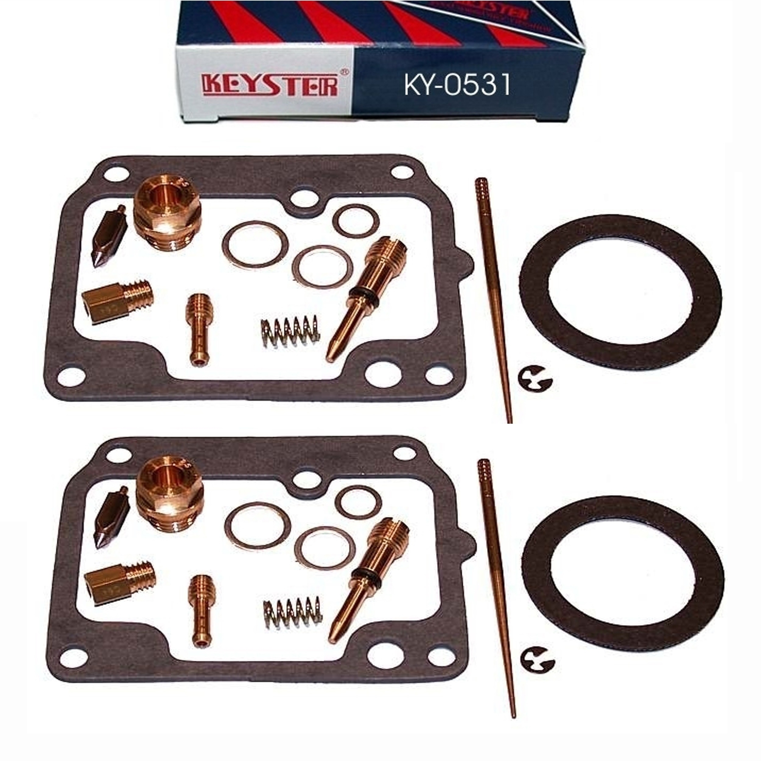 2x Keyster KY-0531 Vergaser Reparatursatz für Yamaha RD400 1A3 1978 - 1979