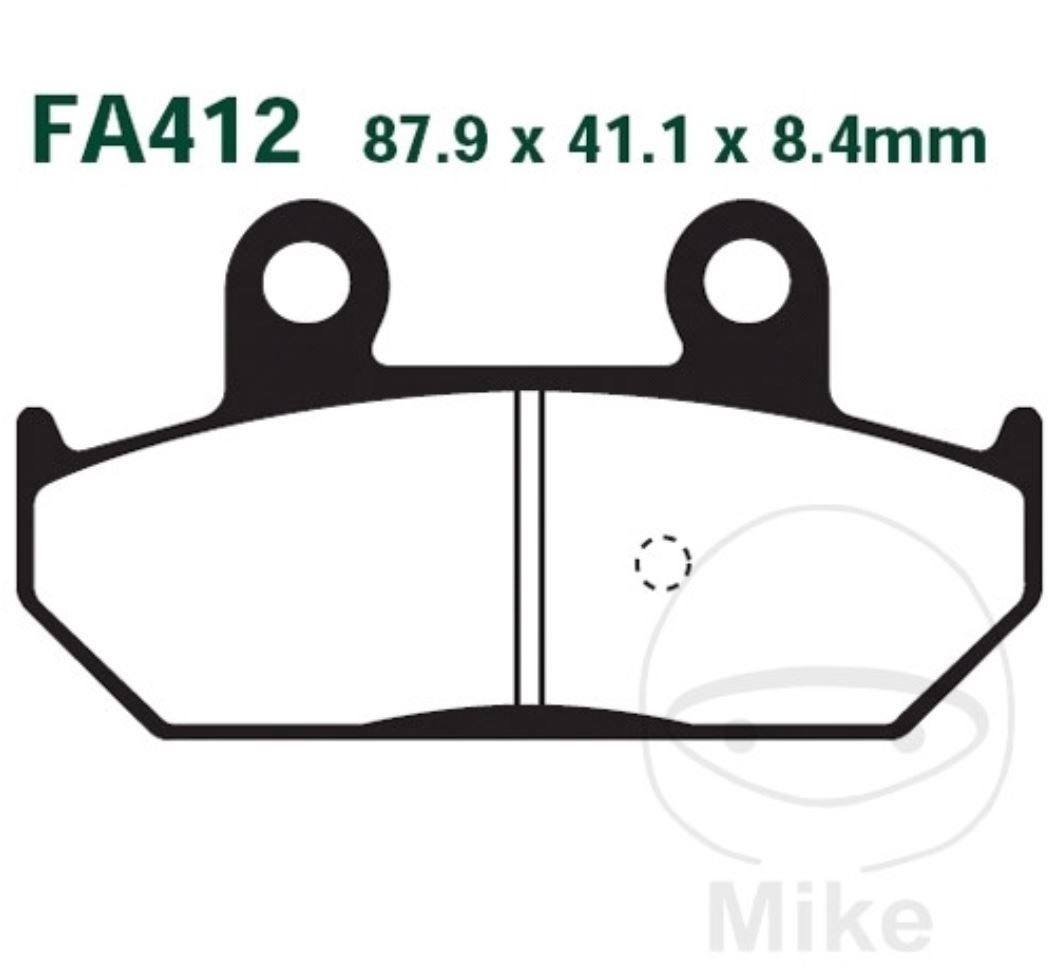 EBC Bremsbeläge SFA412HH für Suzuki AN 650 400 A L Z ZA