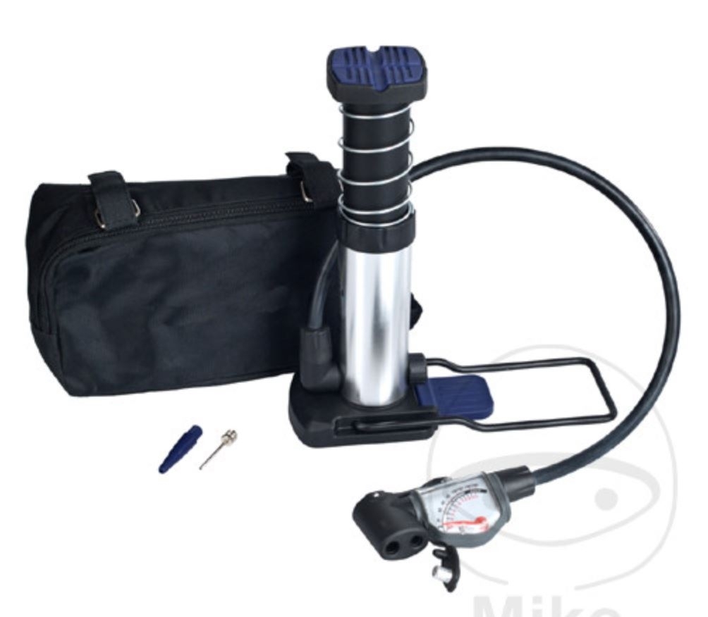 Profi Mini Fußpumpe analog 1 Zylinder 1004 A Fussluftpumpe