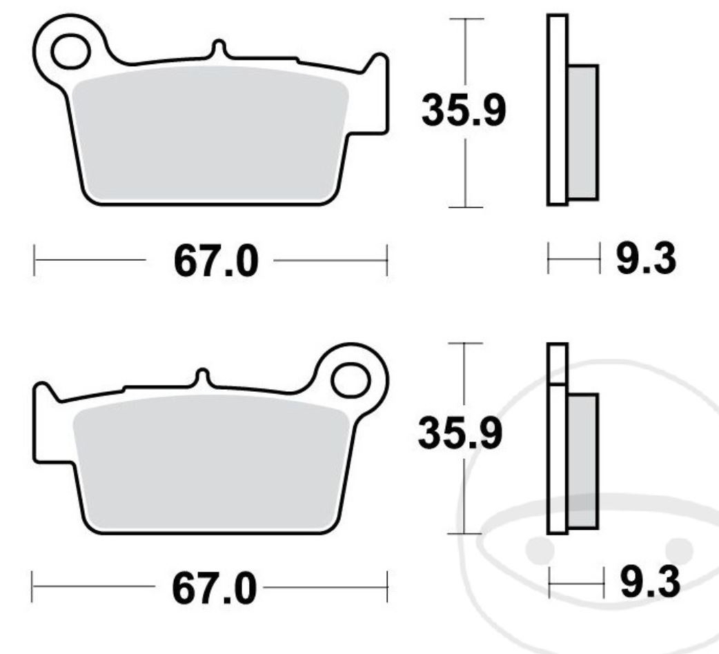 TRW MCB739SI Sintermetall Bremsbeläge hinten für Beta RR Aprilia Kawasaki KX Suzuki RM-Z Yamaha WR YZ