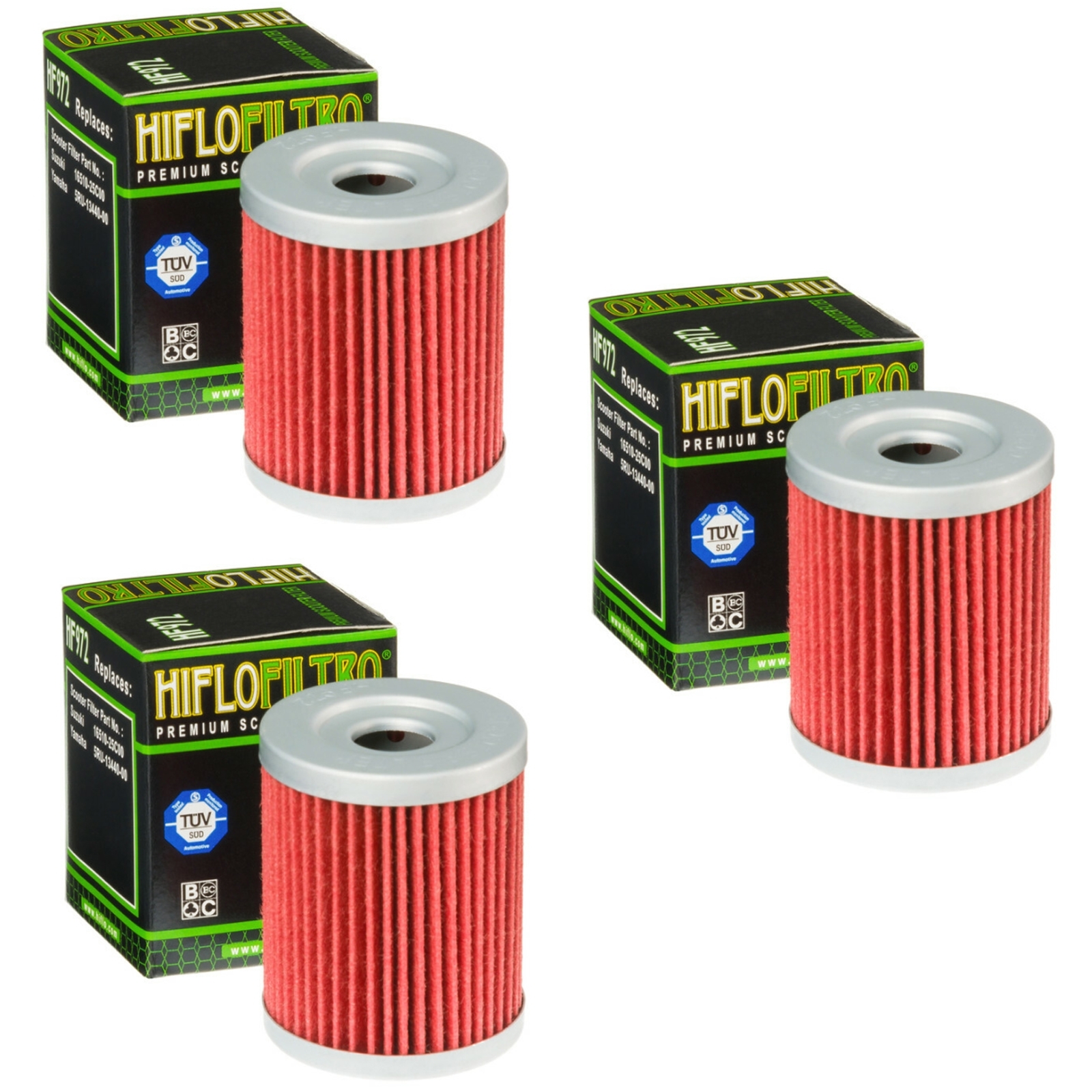 3x Hiflo Ölfilter für Suzuki Burgman AN250 AN400 SYM Maxsym Yamaha XMax Majesty Iron Max YP400