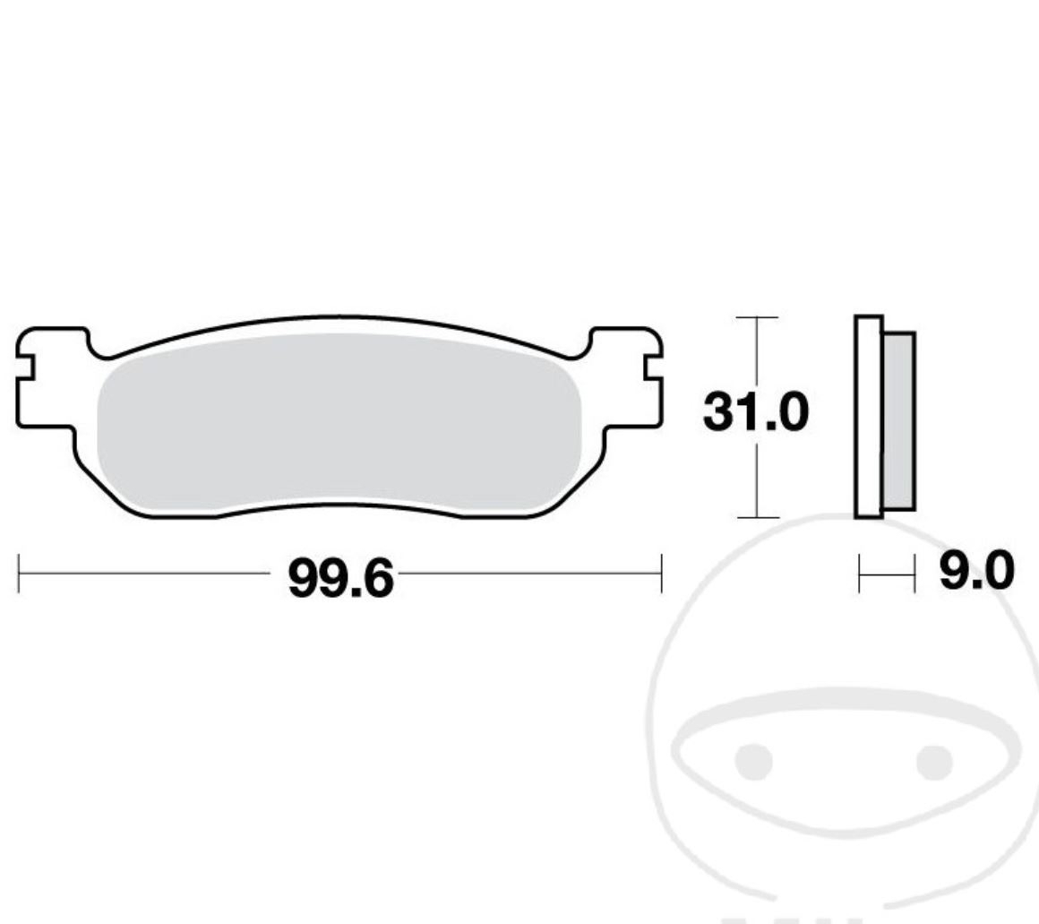 TRW MCB699SH Sintermetall Bremsbeläge hinten für Yamaha YZF-R6 600 YZF-R1 1000 YP 125 400