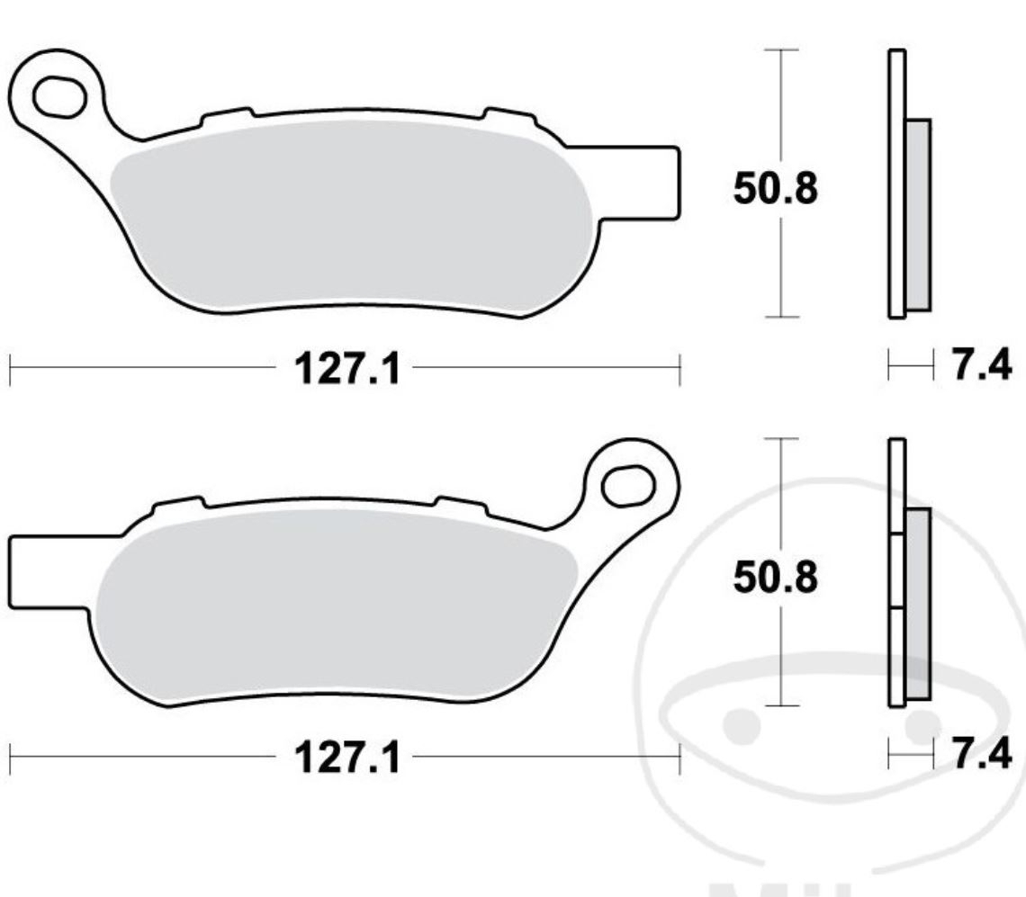 TRW Sintermetall Bremsbelagsatz MCB814SH und MCB813SV