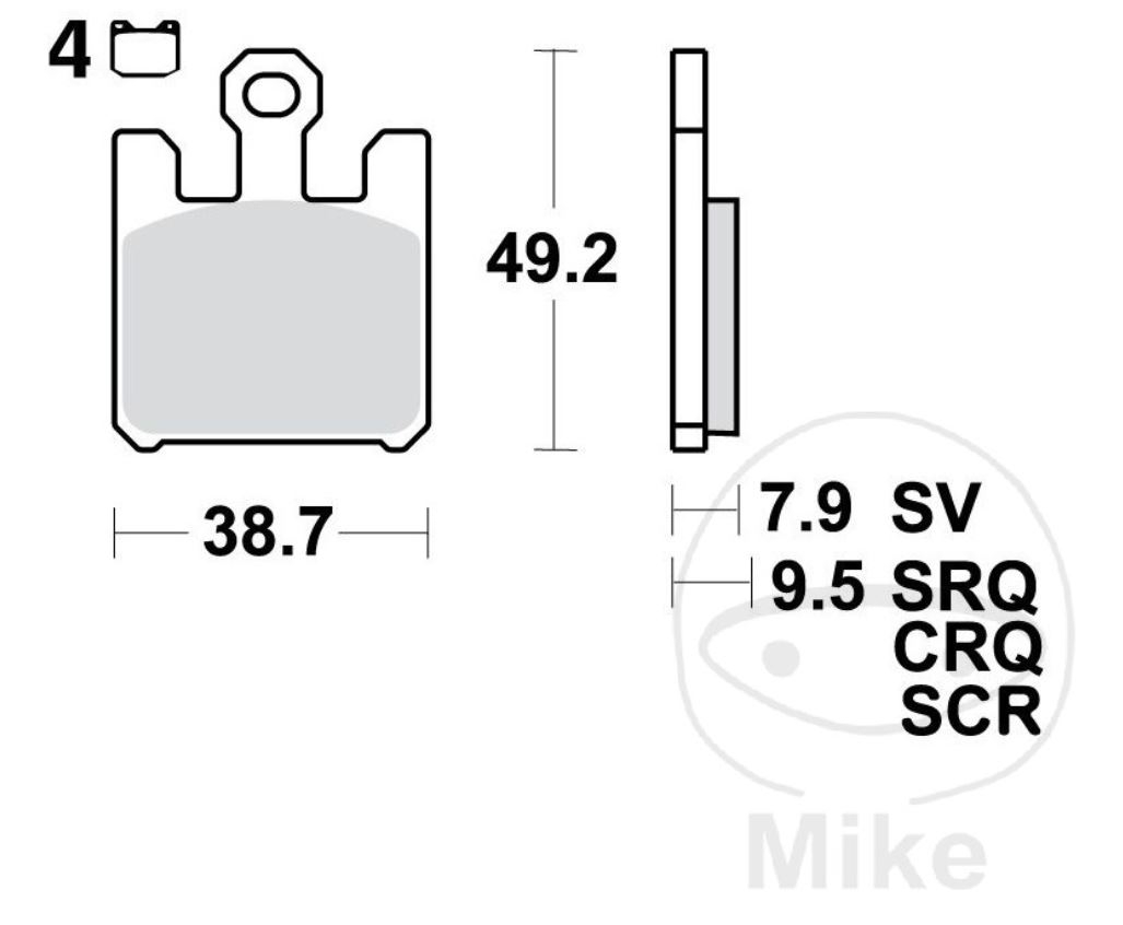 3x TRW Bremsbeläge vorne+hinten MCB742SV MCB729SH für Suzuki GSX-R 1000 Bj.2003