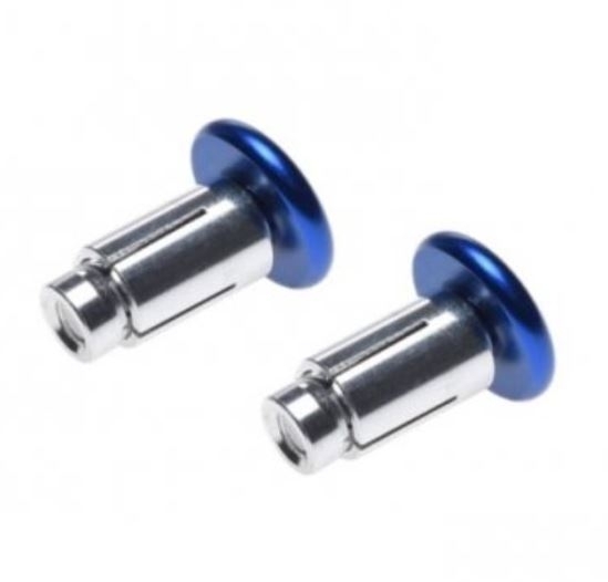 Motorrad Lenkerenden / Lenkergewichte 64g blau für Lenker mit 13-19 mm Durchmesser
