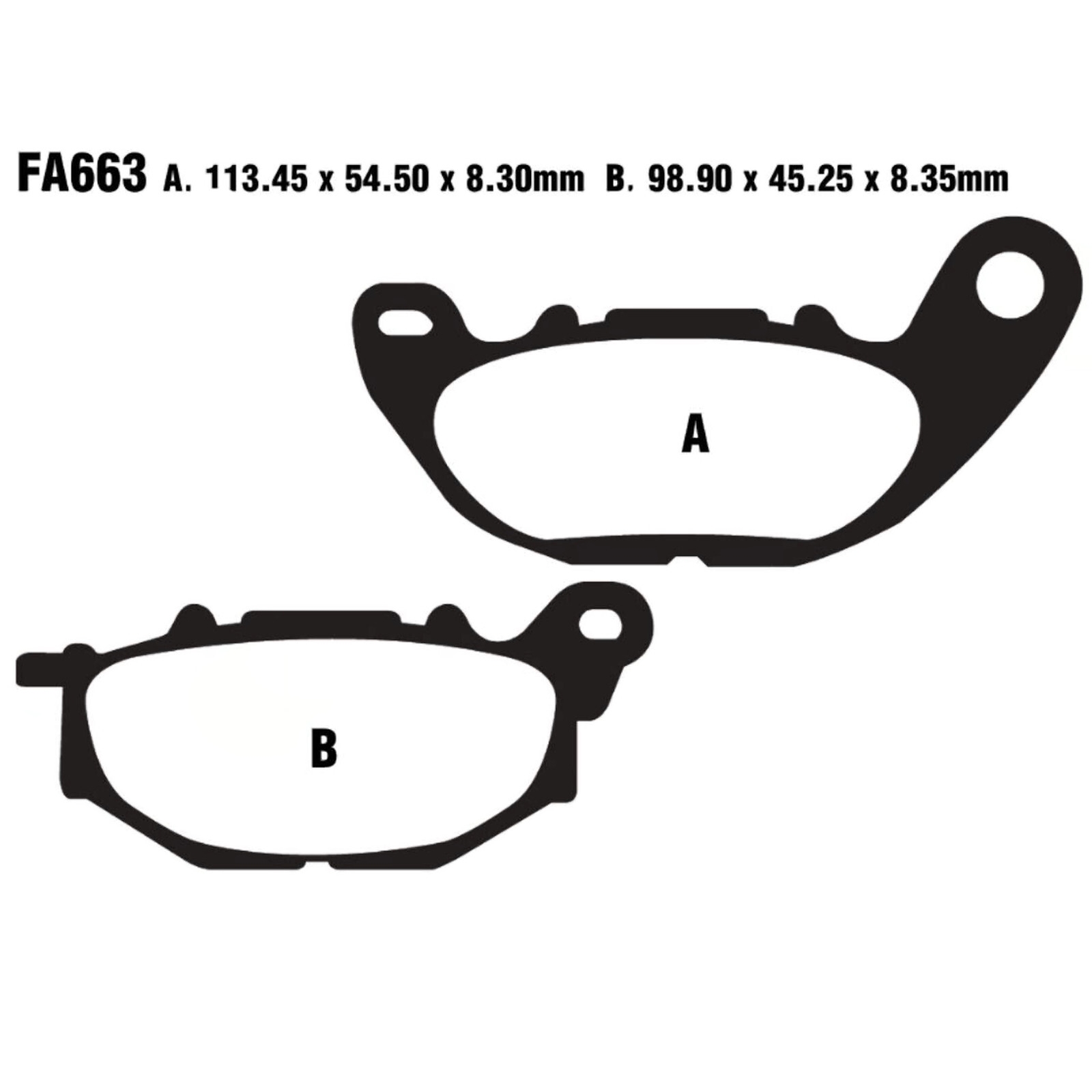EBC GPFAX663HH Bremsbeläge für Yamaha YZF-R3 320 A RH071 MT-03 320 A RH07K