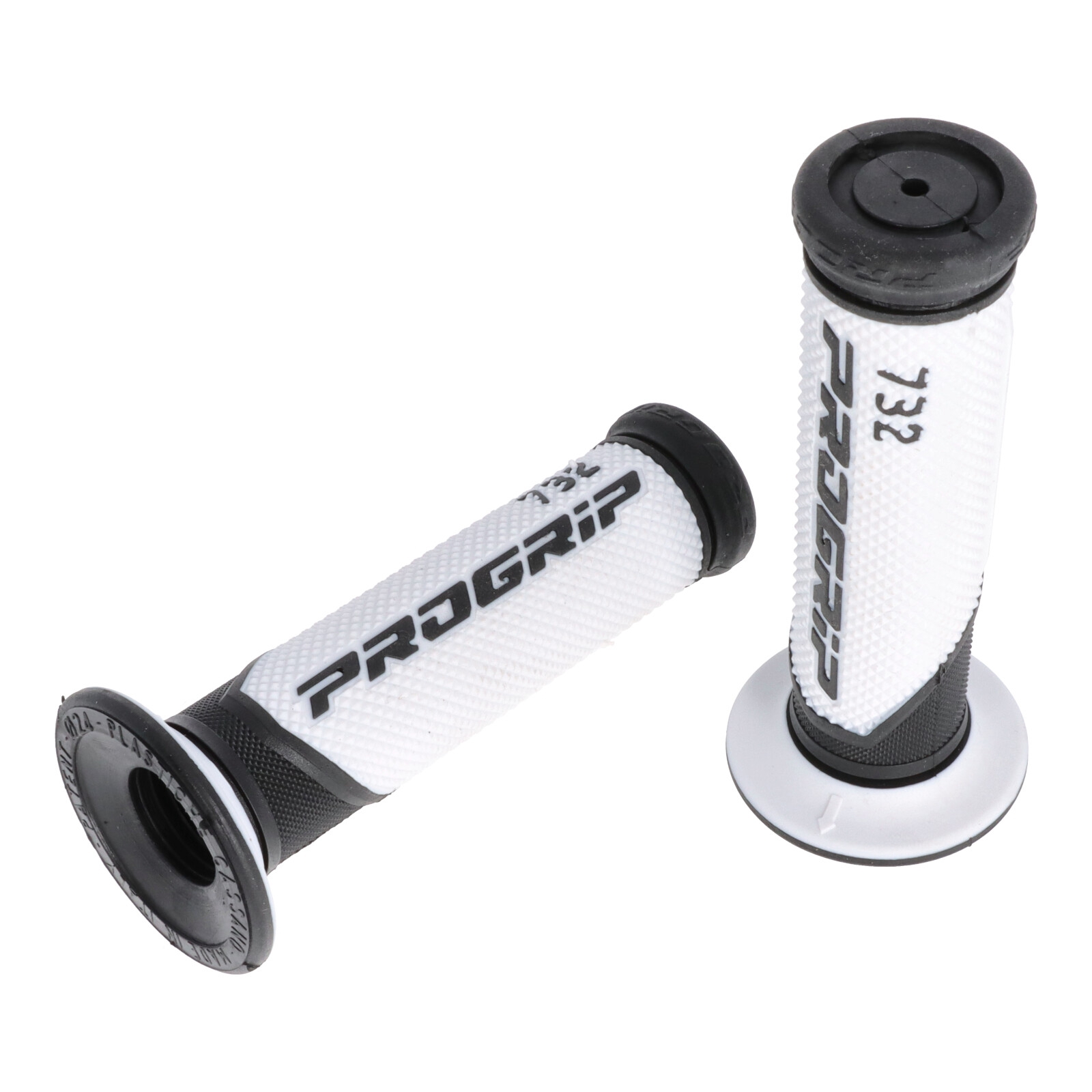 Progrip PA073200NE01-126 Griffe Griffgummi Schwarz-Weiß Motorrad Roller Bike Enduro Motocross