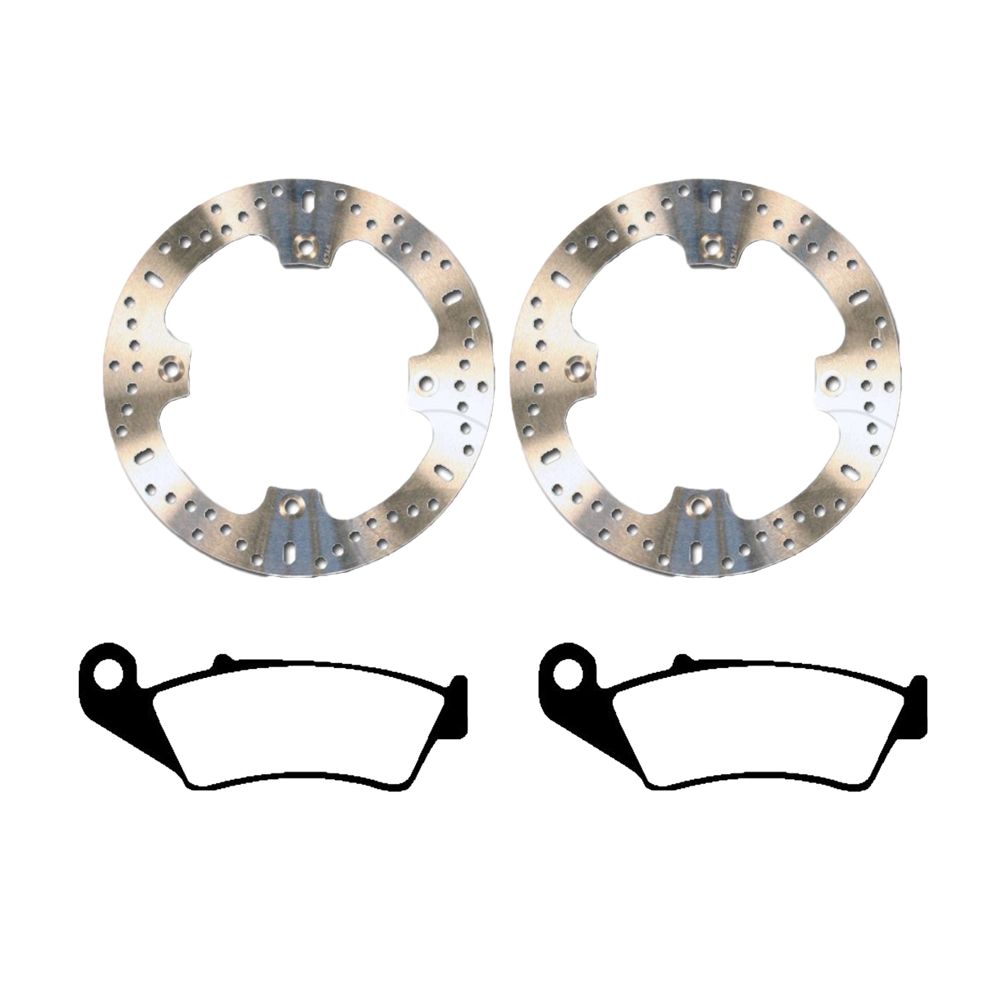 EBC Bremsen Set vorne 2x MD6346D + 2x FA185R Sintermetall Honda Transalp