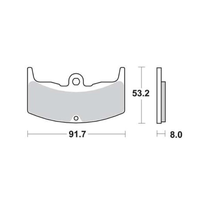TRW MCB526 Bremsbelagsatz für Honda VT500 E PC11 VT250 F CBX550 F F2 PC04 VF400 F vorne+hinten