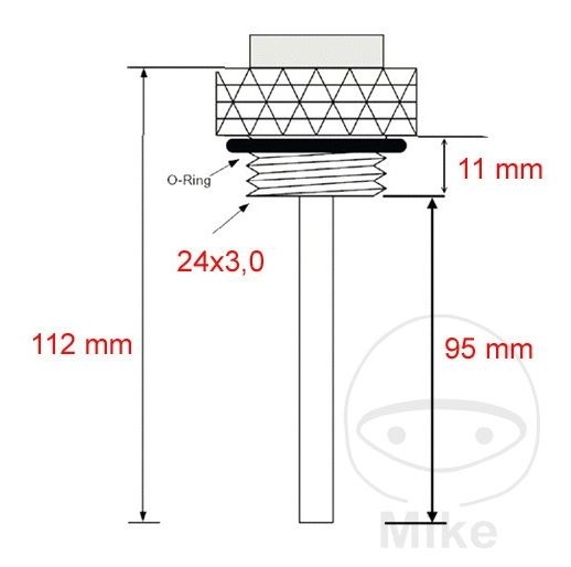 JMP Öltemperatur Direktmesser / Ölthermometer 24x3.0 mm