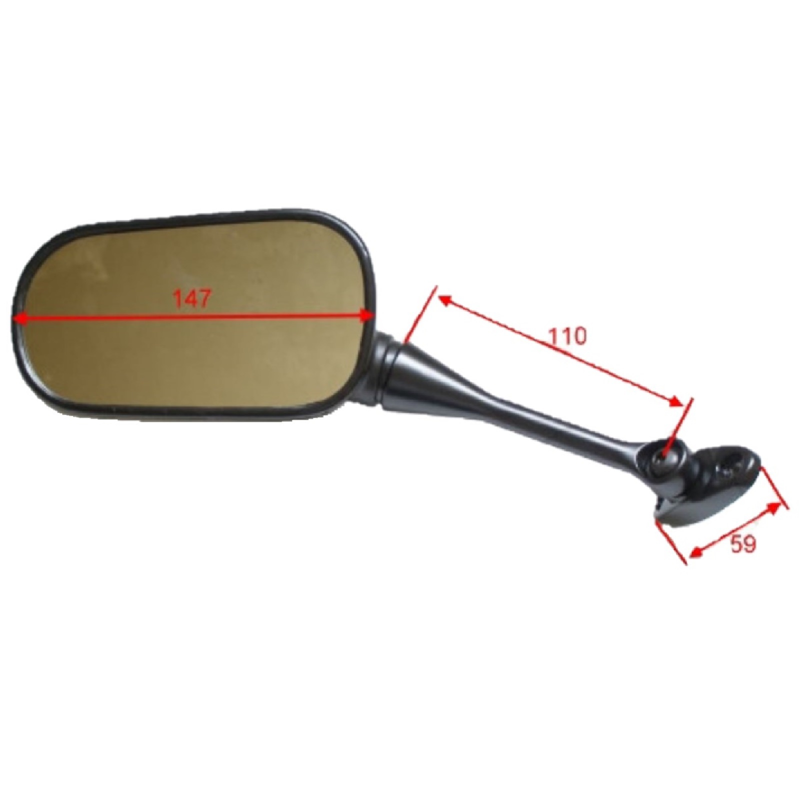 JMP Rückspiegel Paar für Honda CBR 600 2003-2016 1000 Fireblade 2004-2007 RR RRS RRA