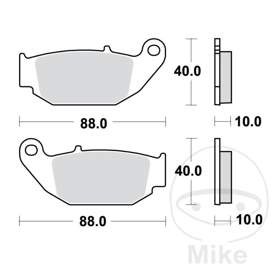 TRW MCB867SI Sintermetall Bremsbeläge hinten für Honda CRF250L CRF250M CRF250LA CRF250RLA