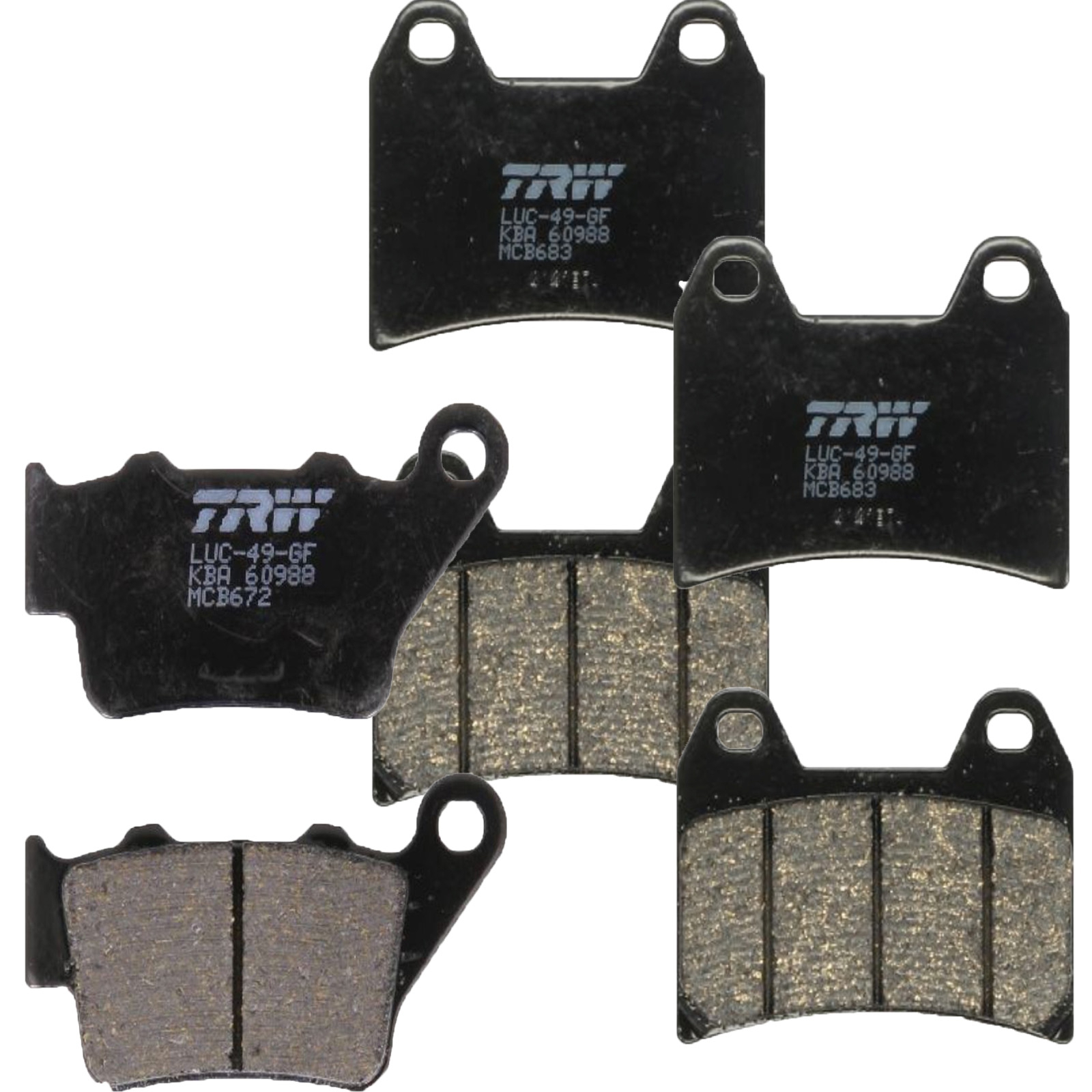 TRW Bremsbelagsatz für BMW F800 R nineT 1200 Pure Scrambler Aprilia Dorsoduro vorne + hinten