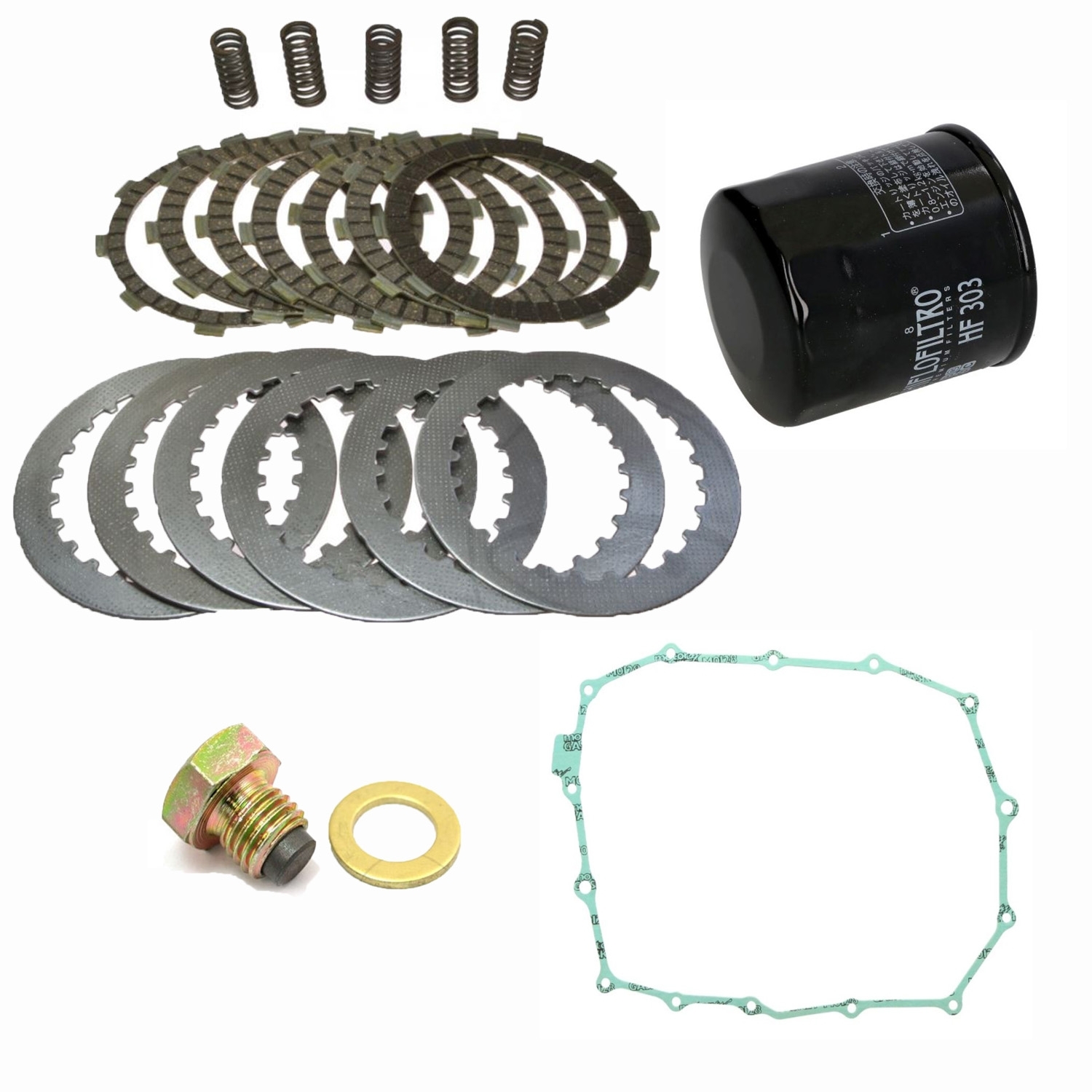 Kupplung für Honda XL 600 V Transalp PD06 1991-2000 Satz verstärkt Dichtung Ölfilter Ablassschraube