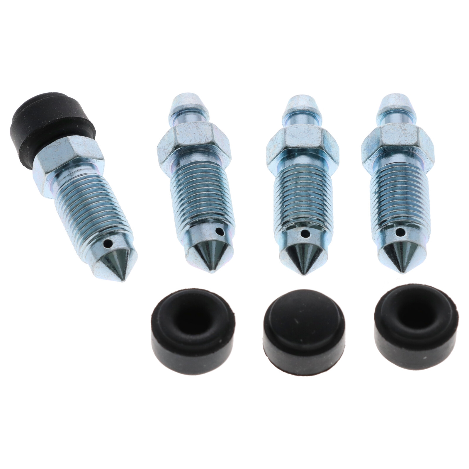 4x Quickbrake Bremssattel Entlüfterschraube Entlüftungsventile M10x1x36 SW11 mit Kappen