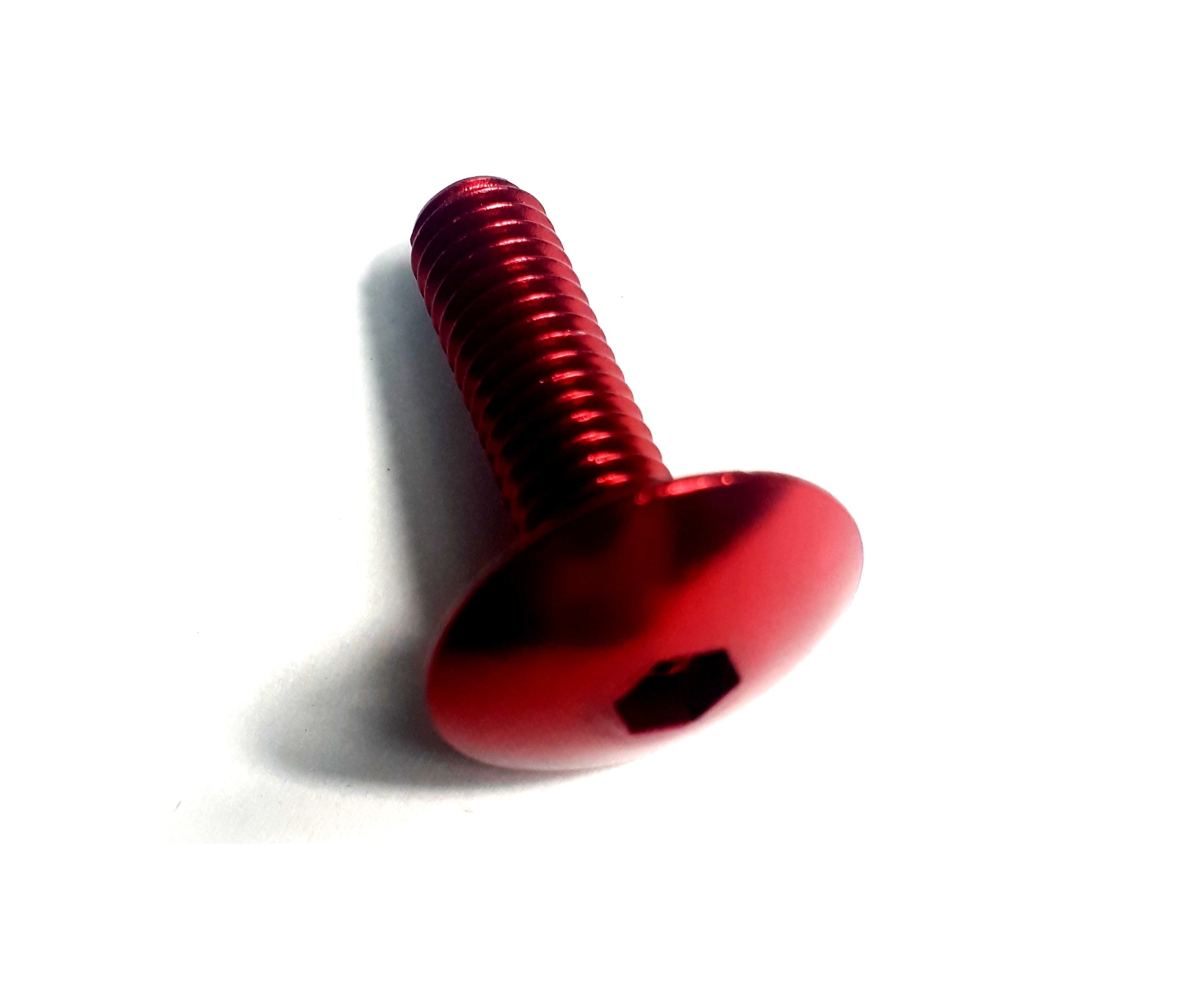 1x Verkleidungsschraube Aluminium rot M5x0,8 für Motorrad Roller