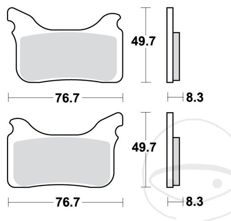 TRW MCB793RSI Sintermetall Bremsbeläge vorne für Aprilia SXV 450 550 Pegaso 650 Husaberg FS650