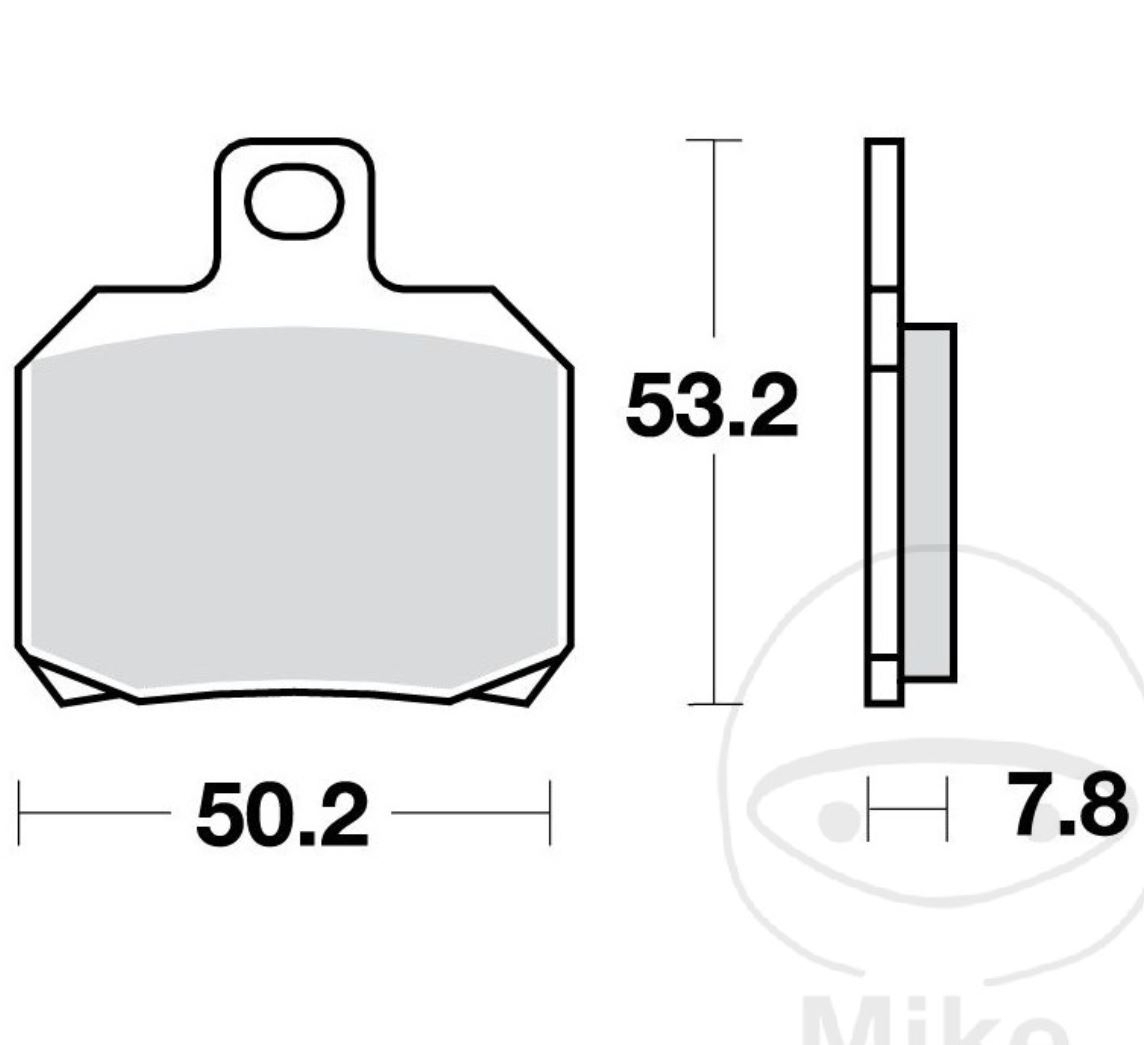 TRW MCB700SRM Bremsbeläge für Piaggio X9 X8 Beverly Yamaha XQ YP VP MBK Suzuki UH