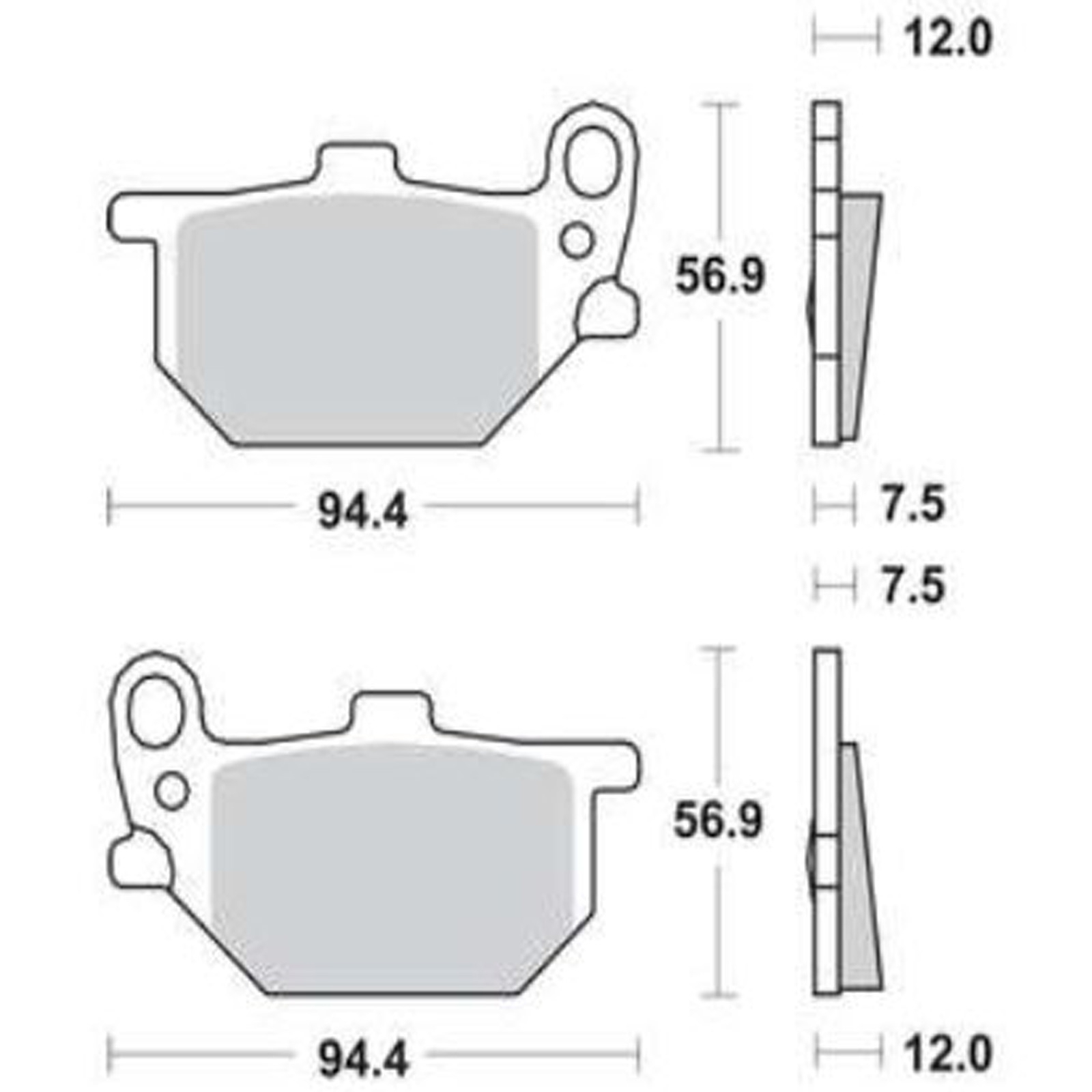 TRW MCB503 Bremsbeläge vorne für Yamaha RD250 RD400 XS400 SE Special