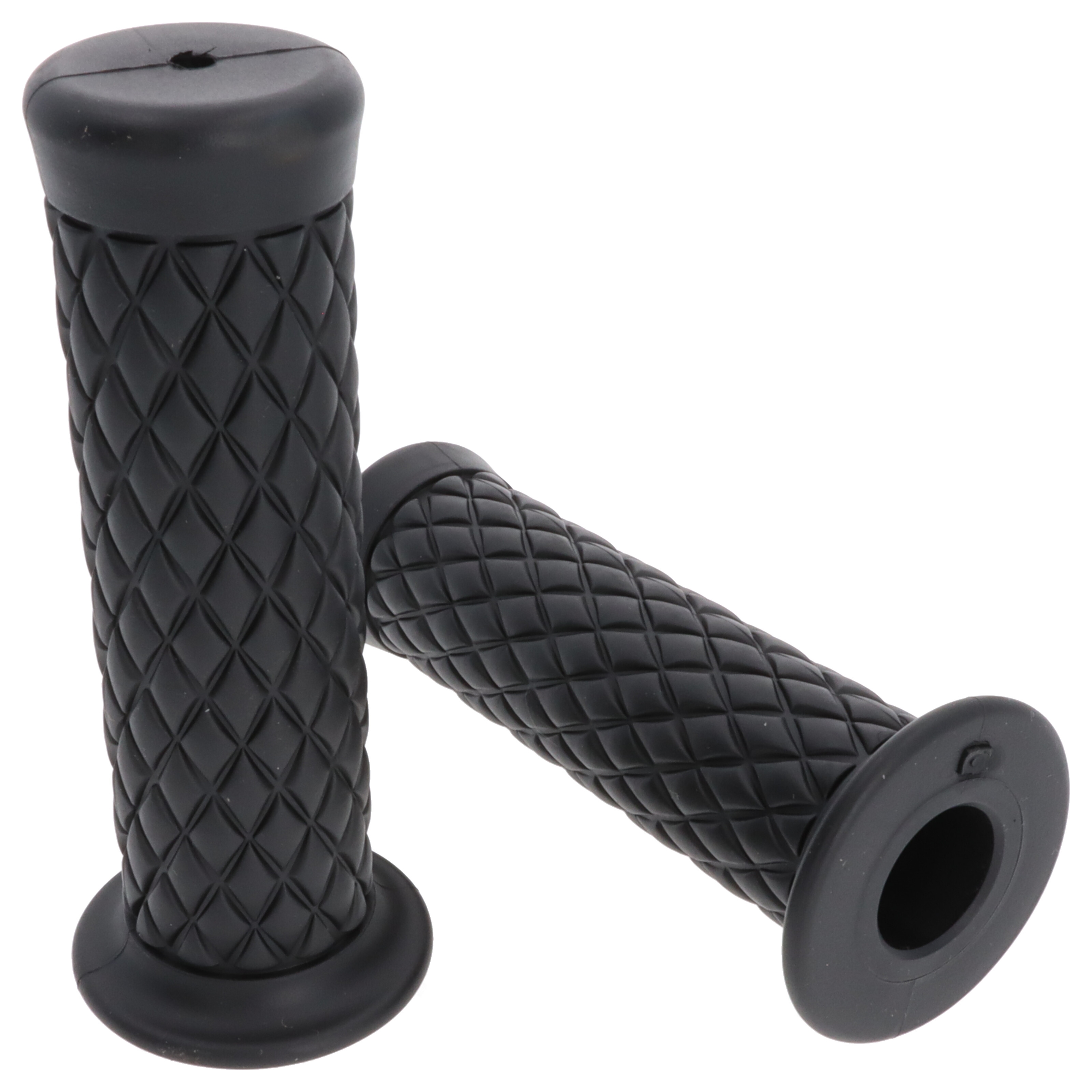Motorrad Griffgummi-Paar schwarz 22/25mm für 7/8"-22 mm Lenker, Länge:124 mm