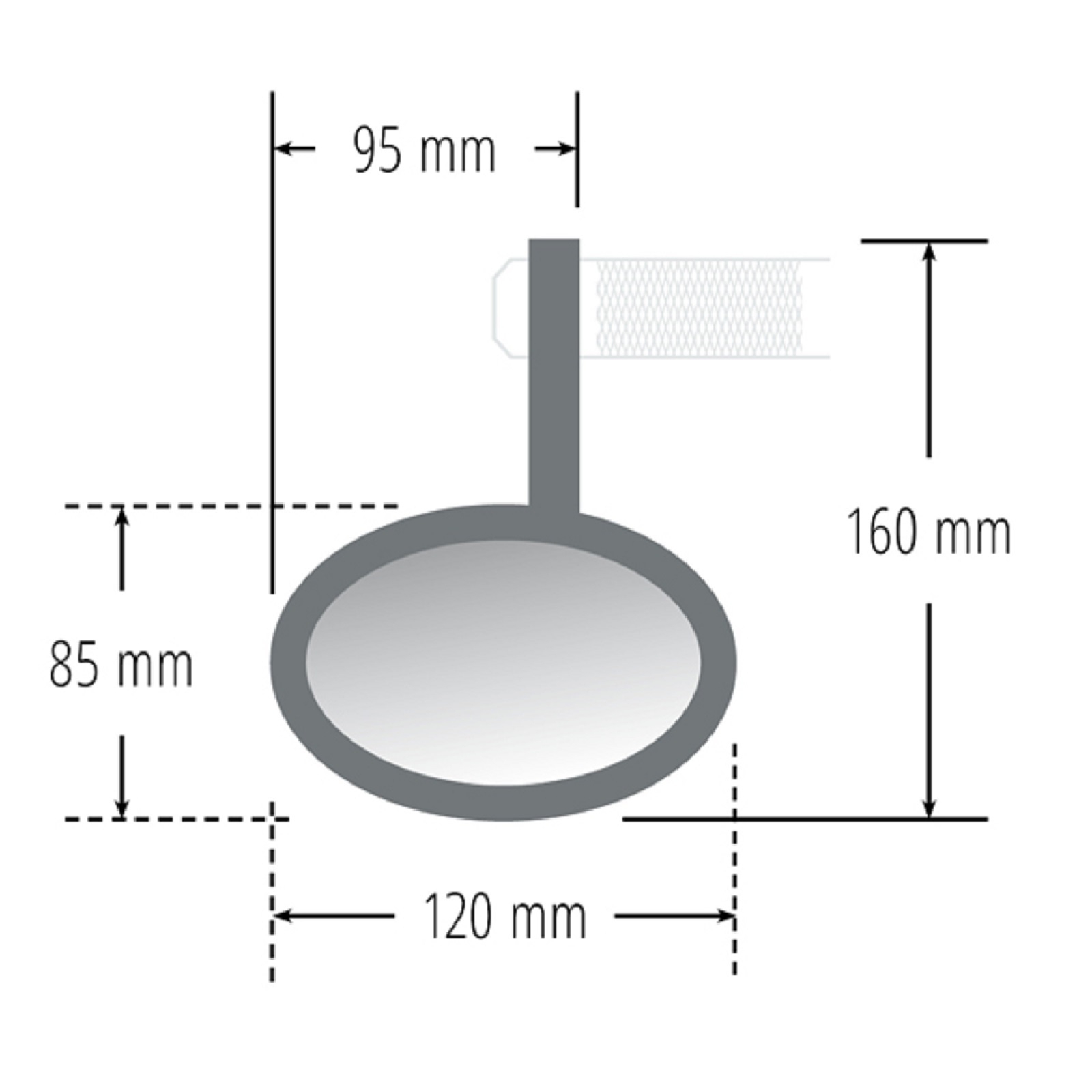 Lenkerendenspiegel Paar für viele Modelle Adapter Aluminium schwarz E-geprüft