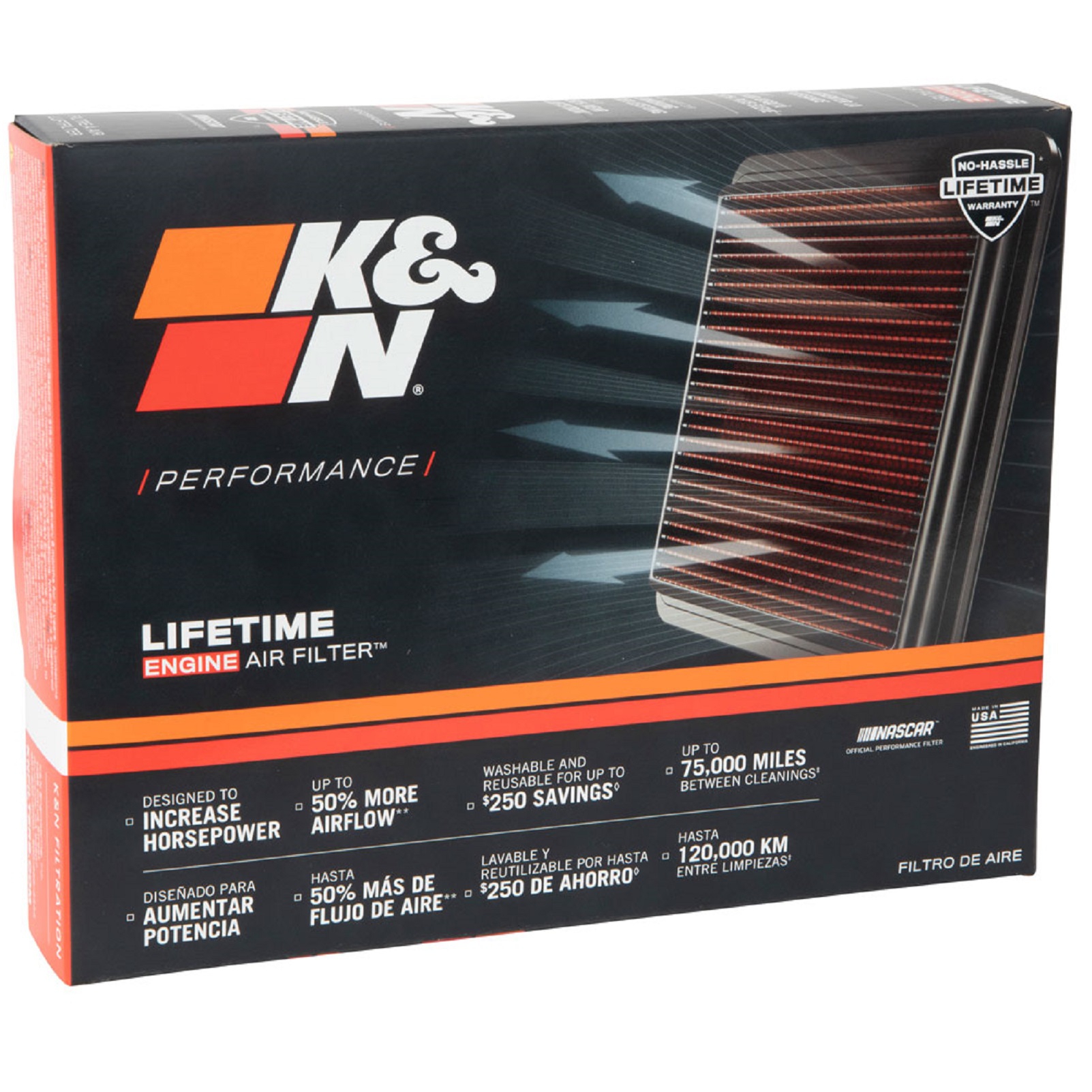 K&N Tauschluftfilter für Moto Guzzi 1400 1380 V85 TT 853 MGX-21 E4 1983-2022