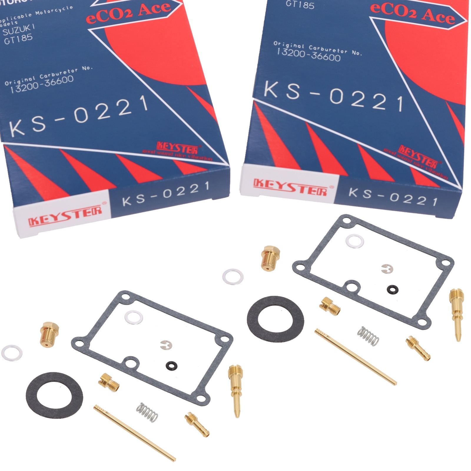 2x Keyster KS-0221 Vergaser Reparatursatz für Suzuki GT 185 1973 - 1978 GT185