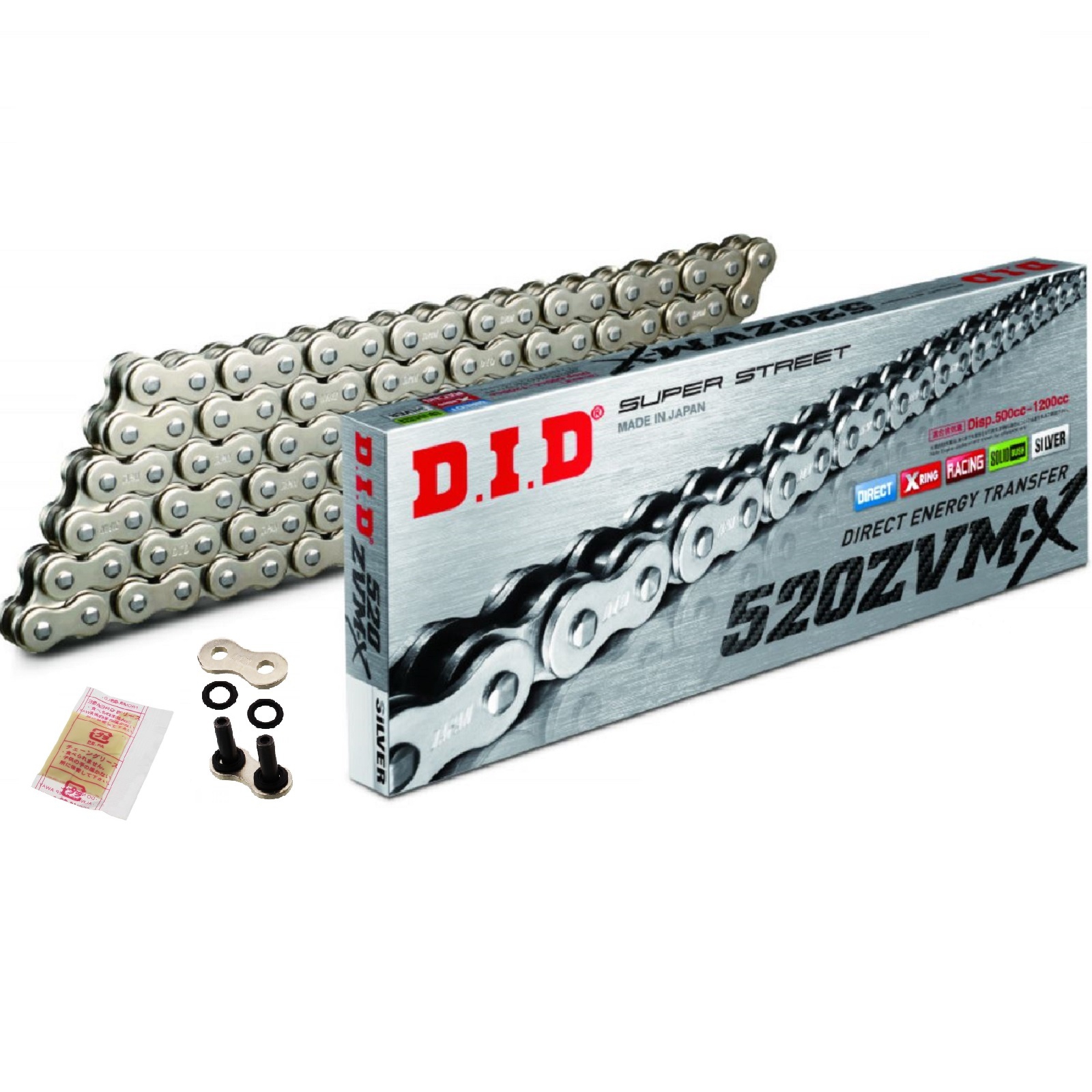 DID X-Ringkette S&S 520ZVMX/110 Kette offen mit Nietschloss