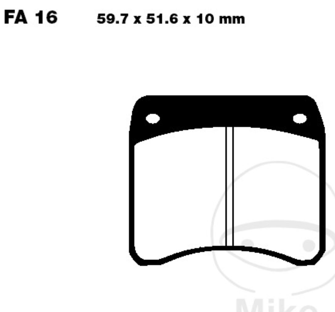 EBC FA016 Bremsbeläge für Triumph T140 T150 T160 TR7 750