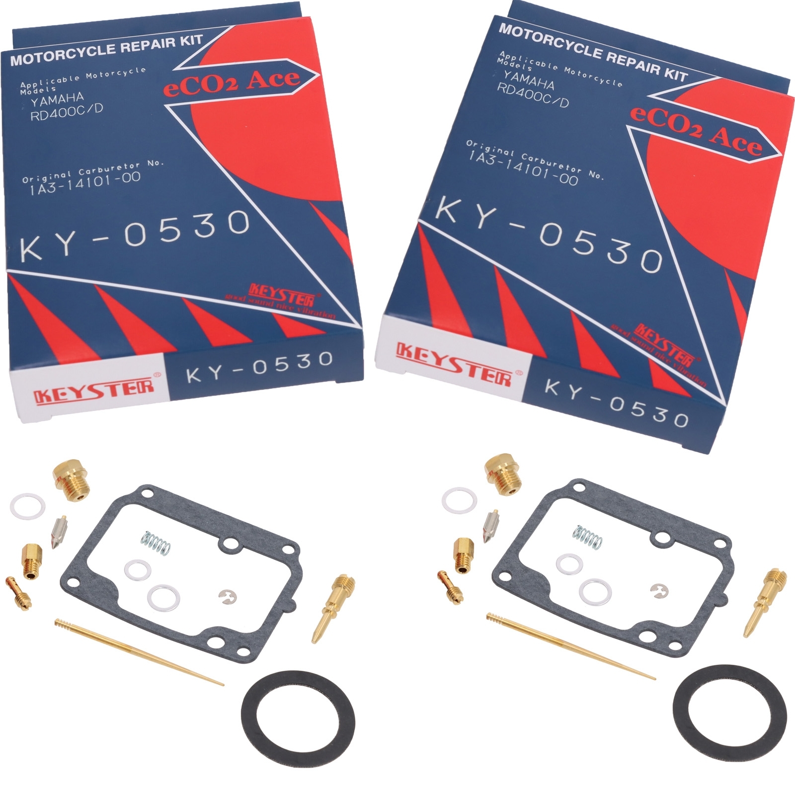 2x Keyster KY-0530 Vergaser Reparatursatz für Yamaha RD400 1A3 1976 - 1977