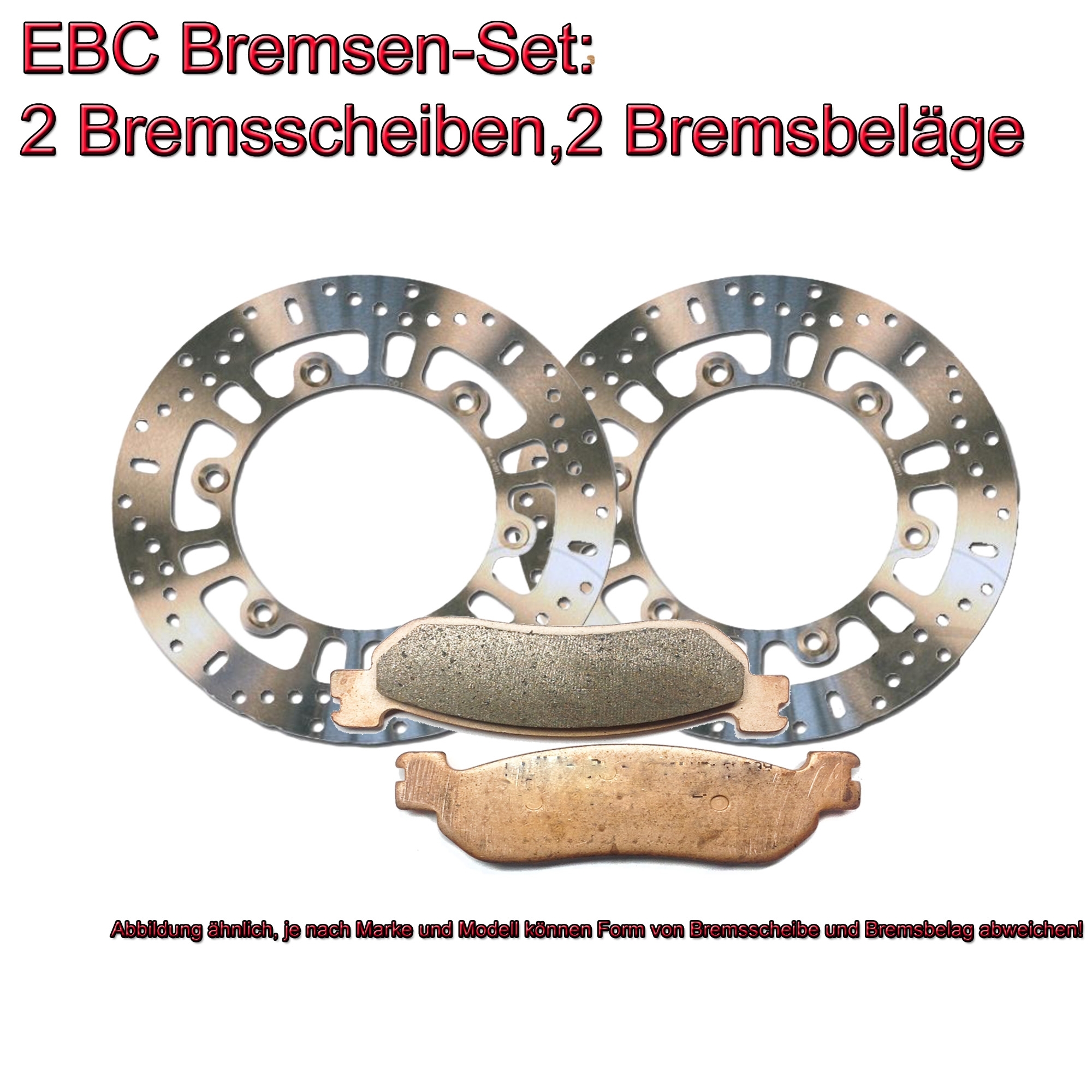 EBC Bremsen Set vorne 2x MD6173D + 2x FA395R Sintermetall Honda