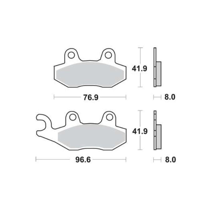 TRW MCB582 Bremsbeläge vorne links für Kawasaki KLF KVF Suzuki AN400 RM DR LT-F Yamaha YFM YFZ