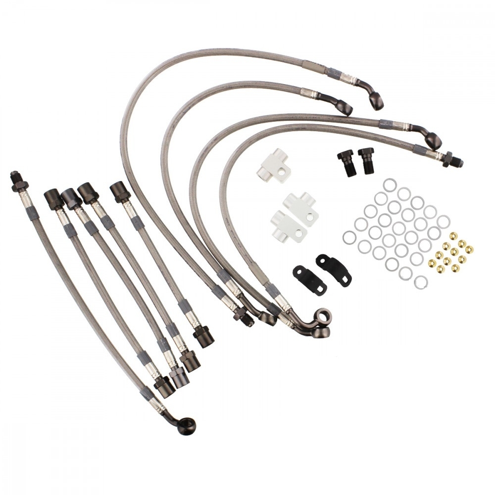 Stahlflex Bremsschlauch Kit für Kawasaki GTR 1400 A ZGT40A 2007-2009