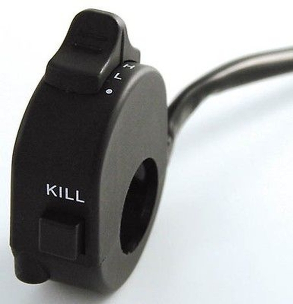 3-Stufen Licht + Kill-Schalter für Lenkeranbau. Maße: 20,5 mm breit 6 Anschlusskabel