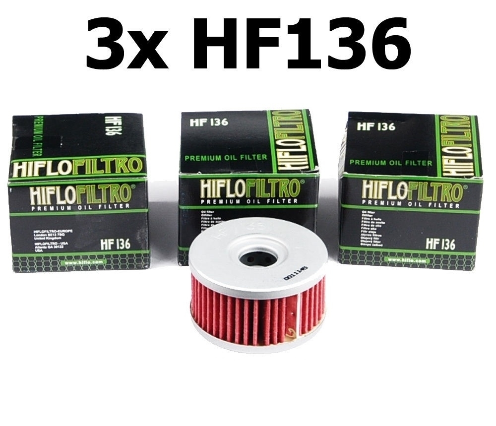 3x Hiflo HF136 Ölfilter für Suzuki DR250 DR350 GN GNX 250 GZ250 TU250 VL125LC 250LC Beta