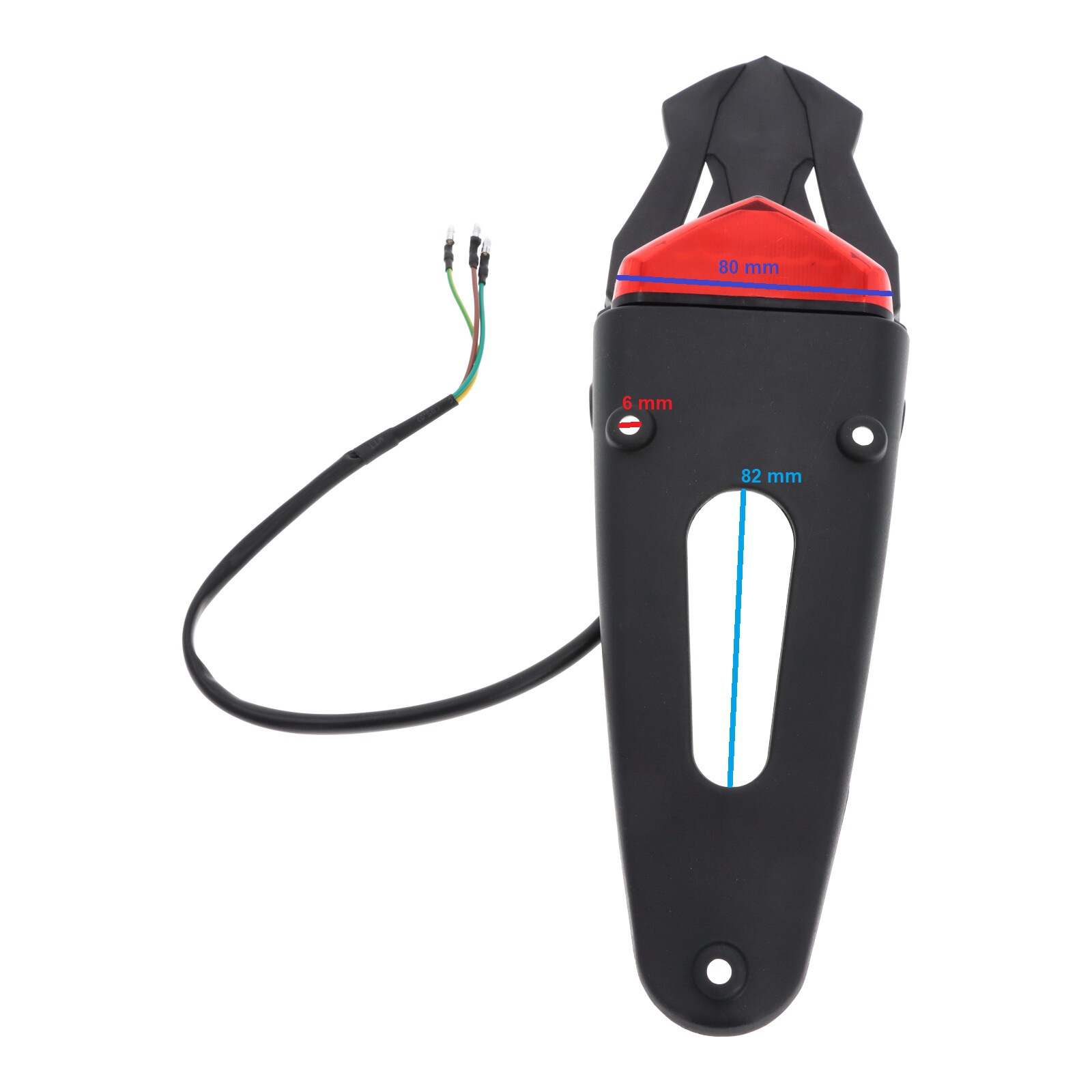 Schutzblechverlängerung hinten mit LED Rückleuchte rot for Enduro Offroad Motocross Motorrad