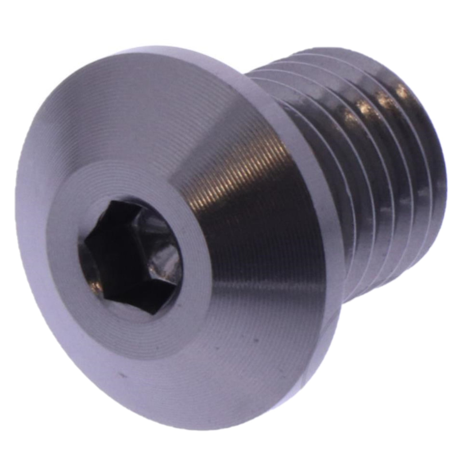 Abdeckschraube für Daytonaspiegel M10 x 1,25mm Rechtsgewinde Aluminium in titan
