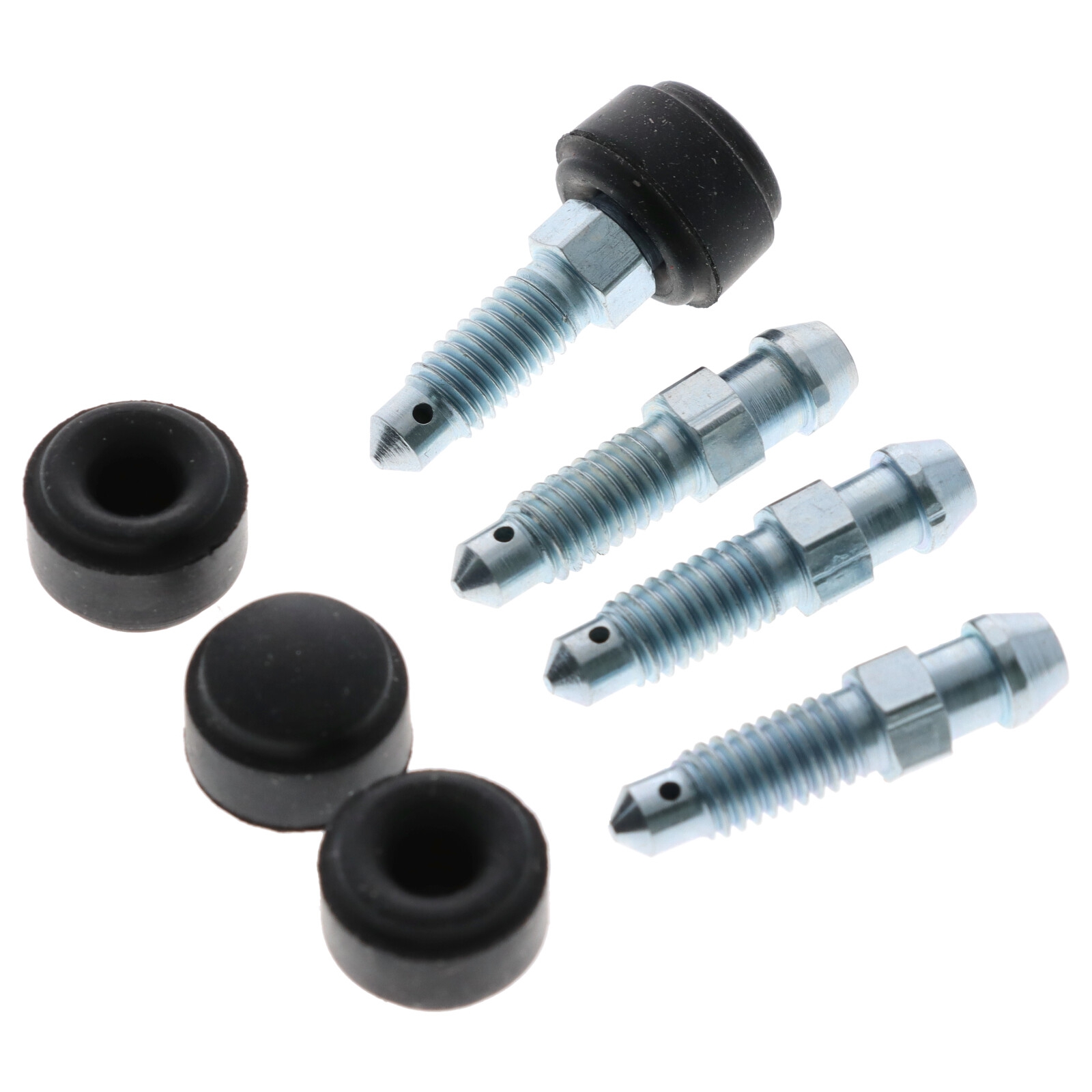 4x Quick Brake Bremssattel Entlüfterschraube Entlüftungsventile M6x1.00x29 SW7 mit Kappen