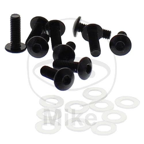 Pro Bolt Linsenschrauben-Satz M4 x 0.7mm 12mm schwarz