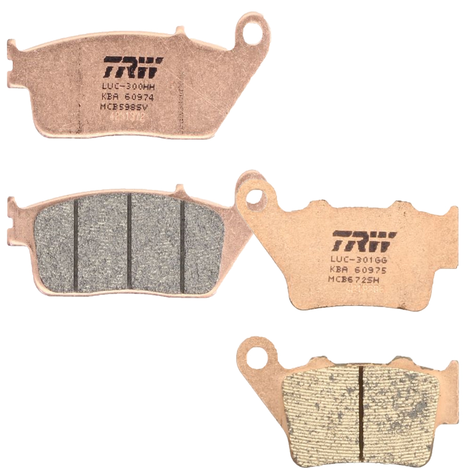 TRW Sinter Bremsbelagsatz für Yamaha WR125 2009-2017 XC BMW C1 125 Triumph Street Triple 675