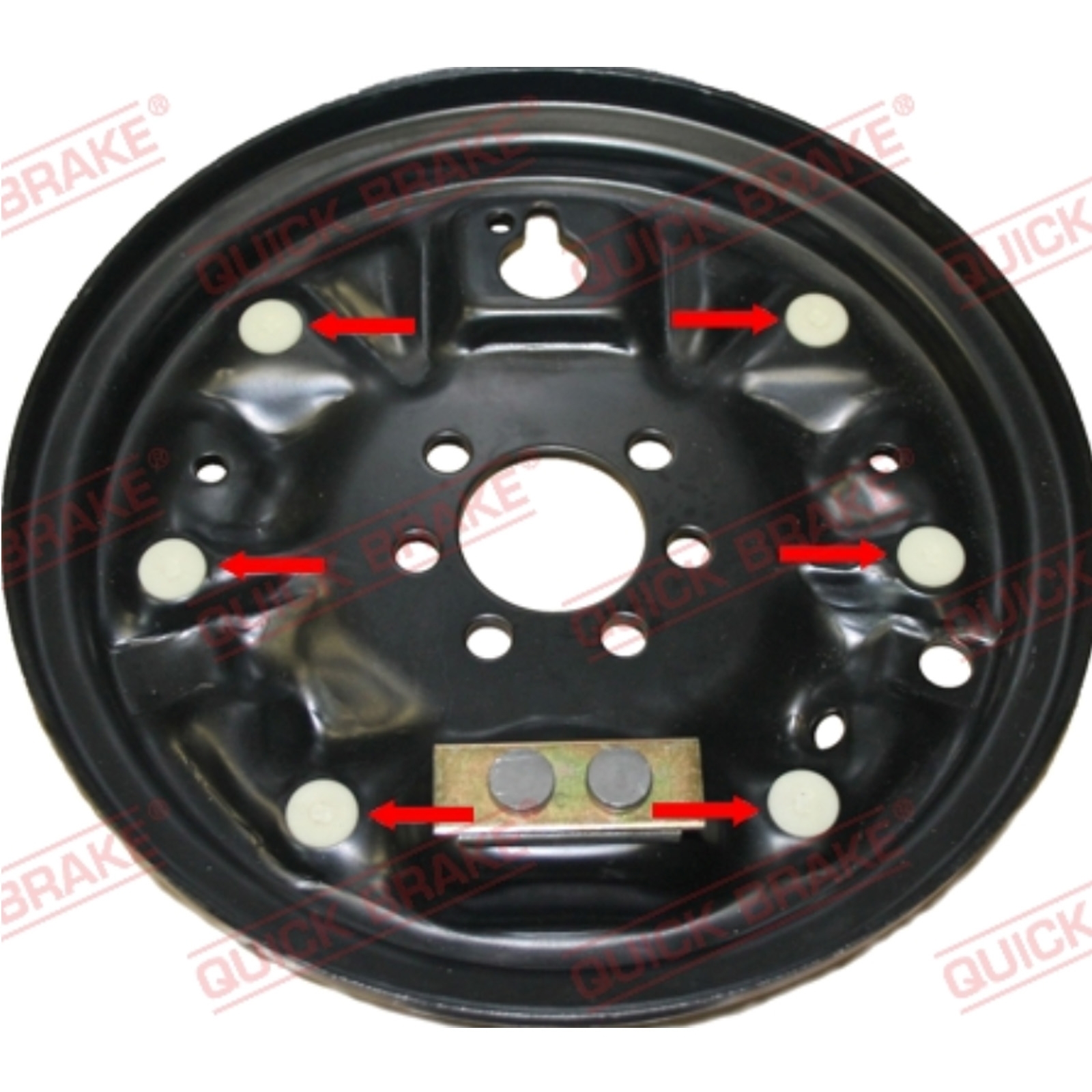 Quick Brake 6858K Montagesatz Gleitstücke Trommelbremse für VW Golf 3 Polo Lupo Fox Seat Ibiza Audi Skoda