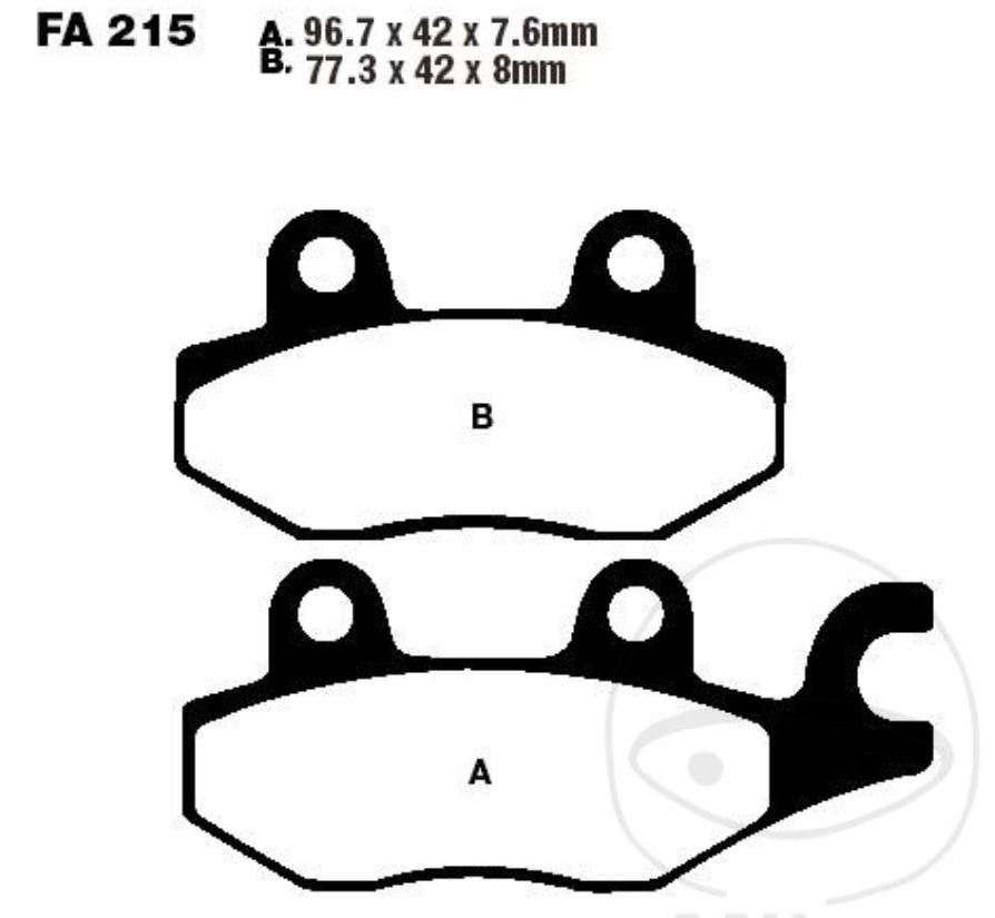 EBC Bremsbeläge FA215HH für Triumph Benzhou Trident Tiger Trophy 750 900 1200 YY