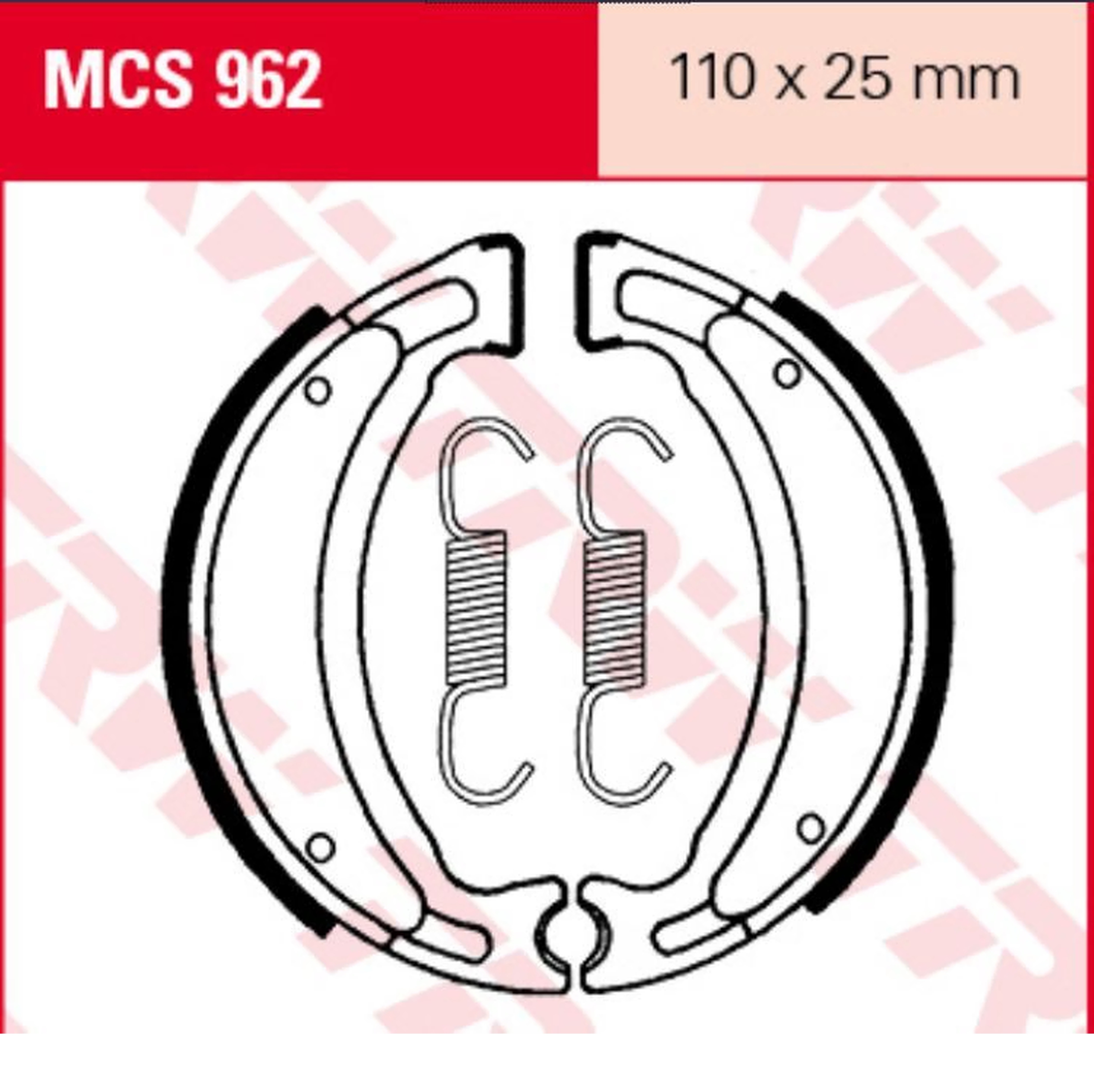 TRW MCS962 Bremsbacken für ATU CPI Generic Keeway KSR MBK Rex Yamaha 110x25mm