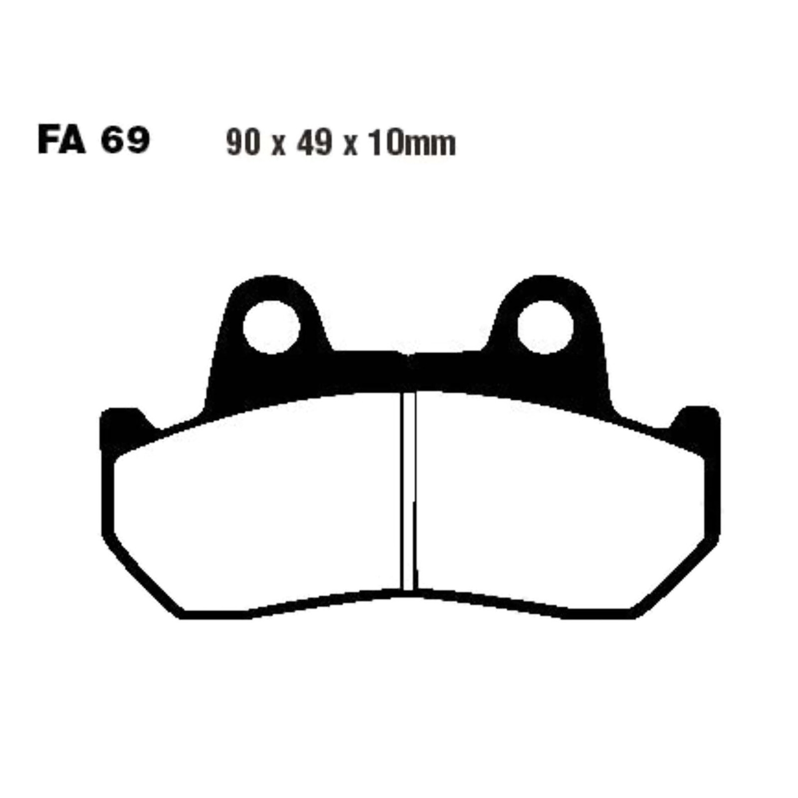 EBC FA069HH Bremsbeläge vorne für Honda XL600 CB125 400 750 900 1100 VF1000 FT GL VT XBR XL CBX