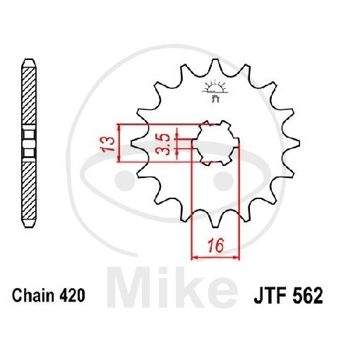 JT Ritzel 10 Zähne 420 Teilung grobverzahnt JTF562.10 JT Sprockets