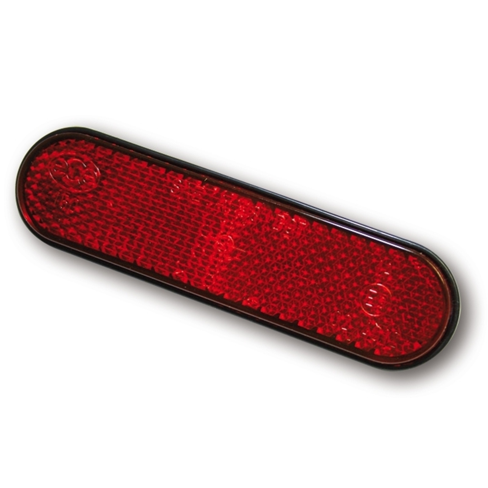 Motorrad Reflektor Rückstrahler rot abgerundete Ecken 95x25 mm